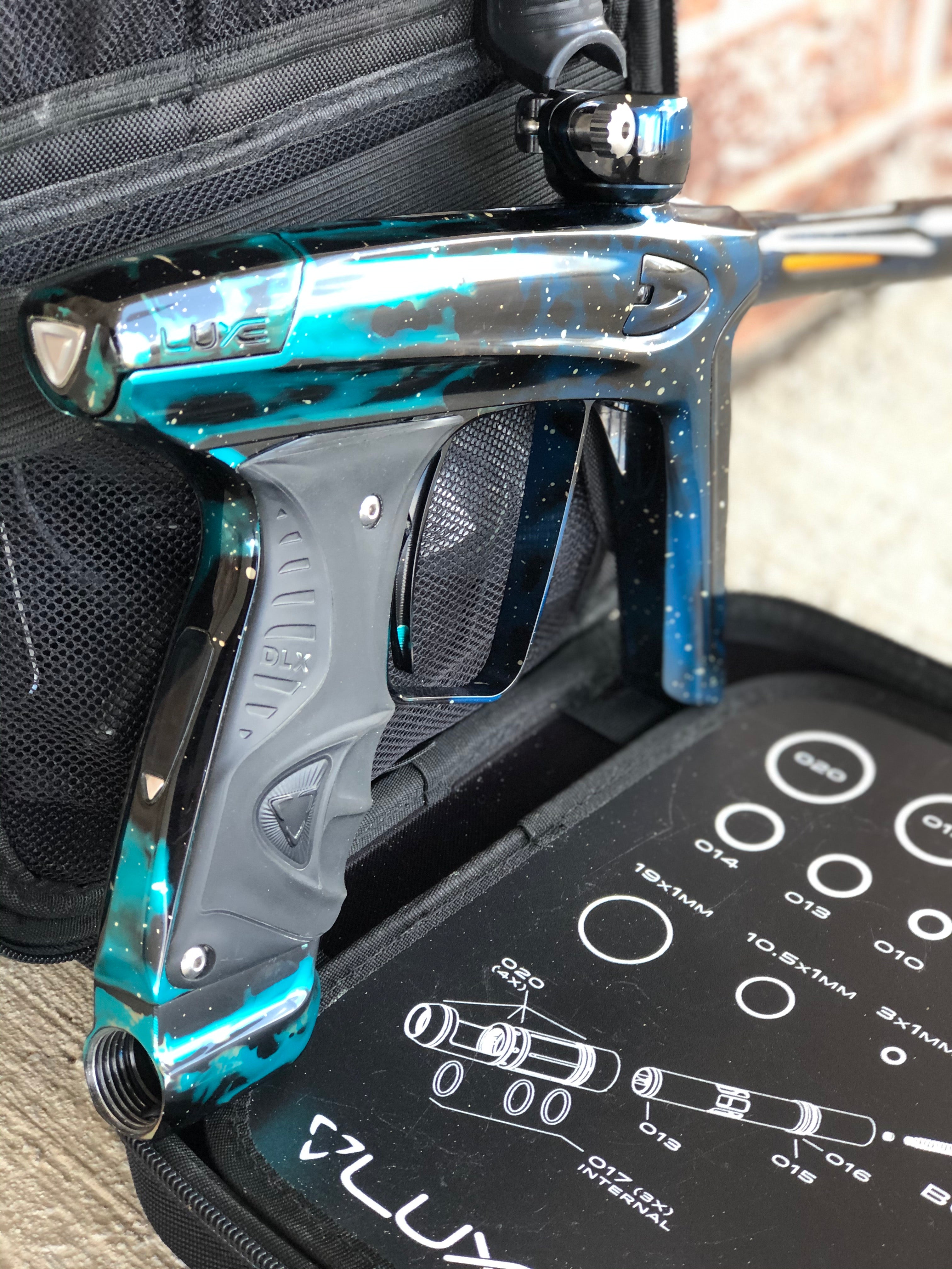Used DLX Luxe Ice Paintball Gun - Galaxy Teal/Black/Blue