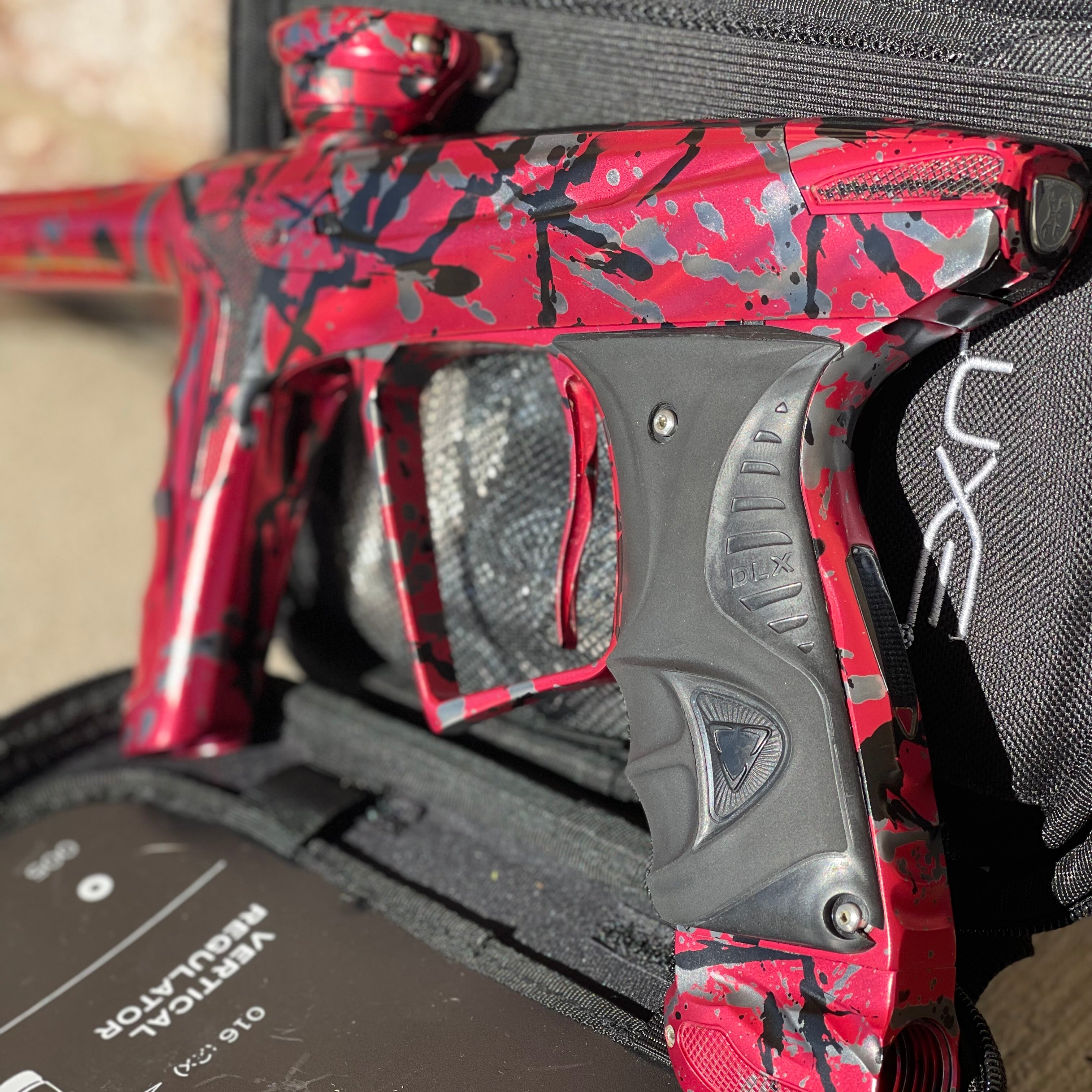 Used DLX HK Army A51 Luxe X Paintball Gun - Red Splash
