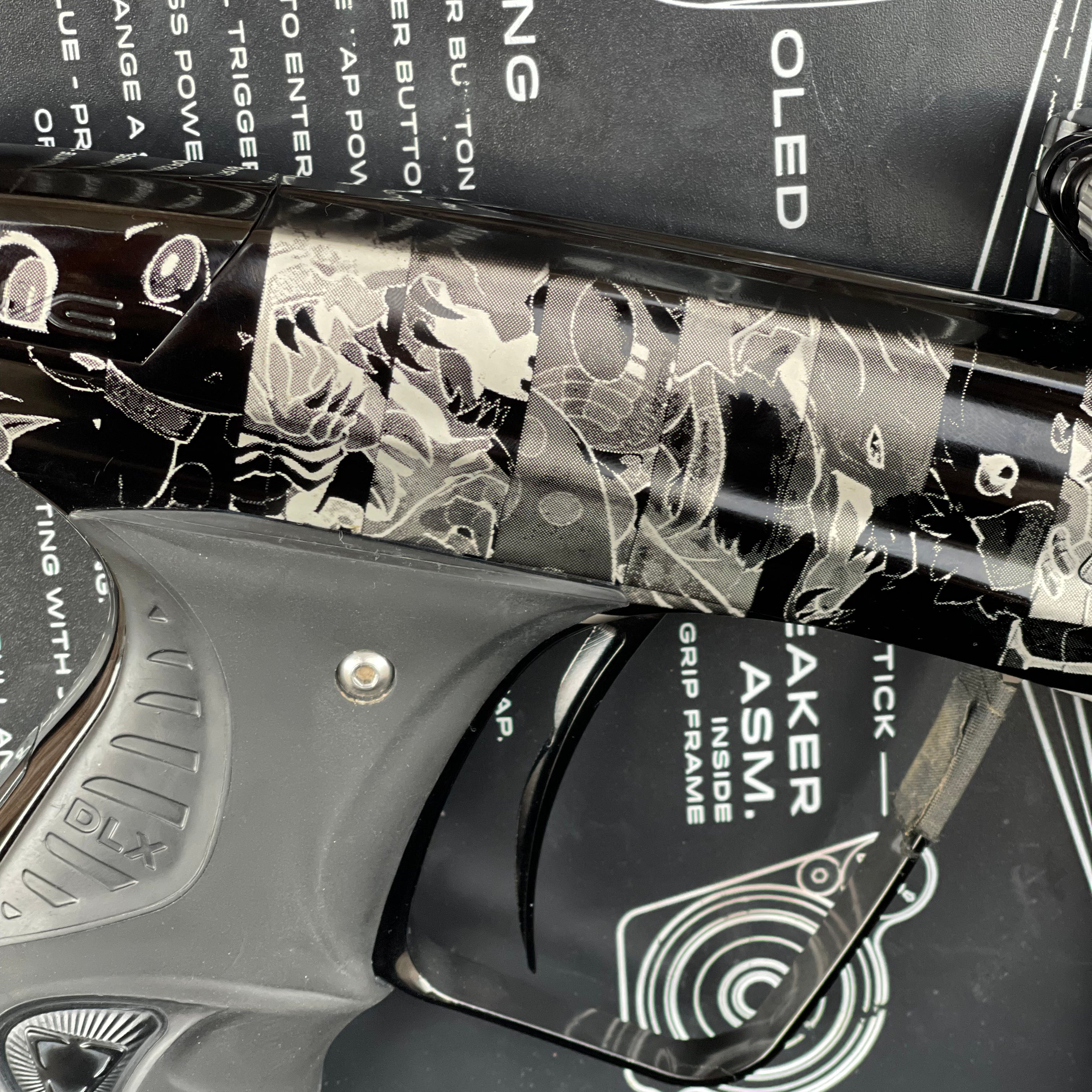 Used DLX Luxe Ice Paintball Gun - Black w/ Laser Engraving