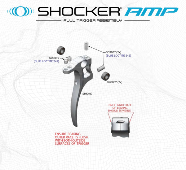 SP Shocker Amp Full Trigger Assembly Parts List Pick the Part You Ne