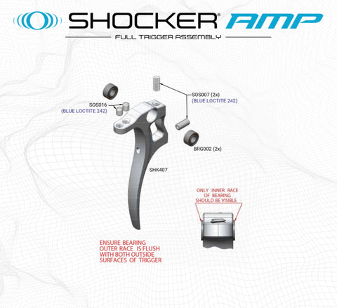 SP Shocker Amp Full Trigger Assembly Parts List - Pick the Part You Need!
