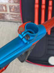 Used Empire Vanquish GT Paintball Maker - Blue/Orange w/ Full Barrel Kit