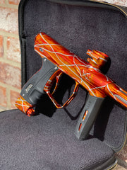 Used Ultra Shocker XLS Paintball Gun - Fire and Ice - Splash Trigger Frame and CVO Frame