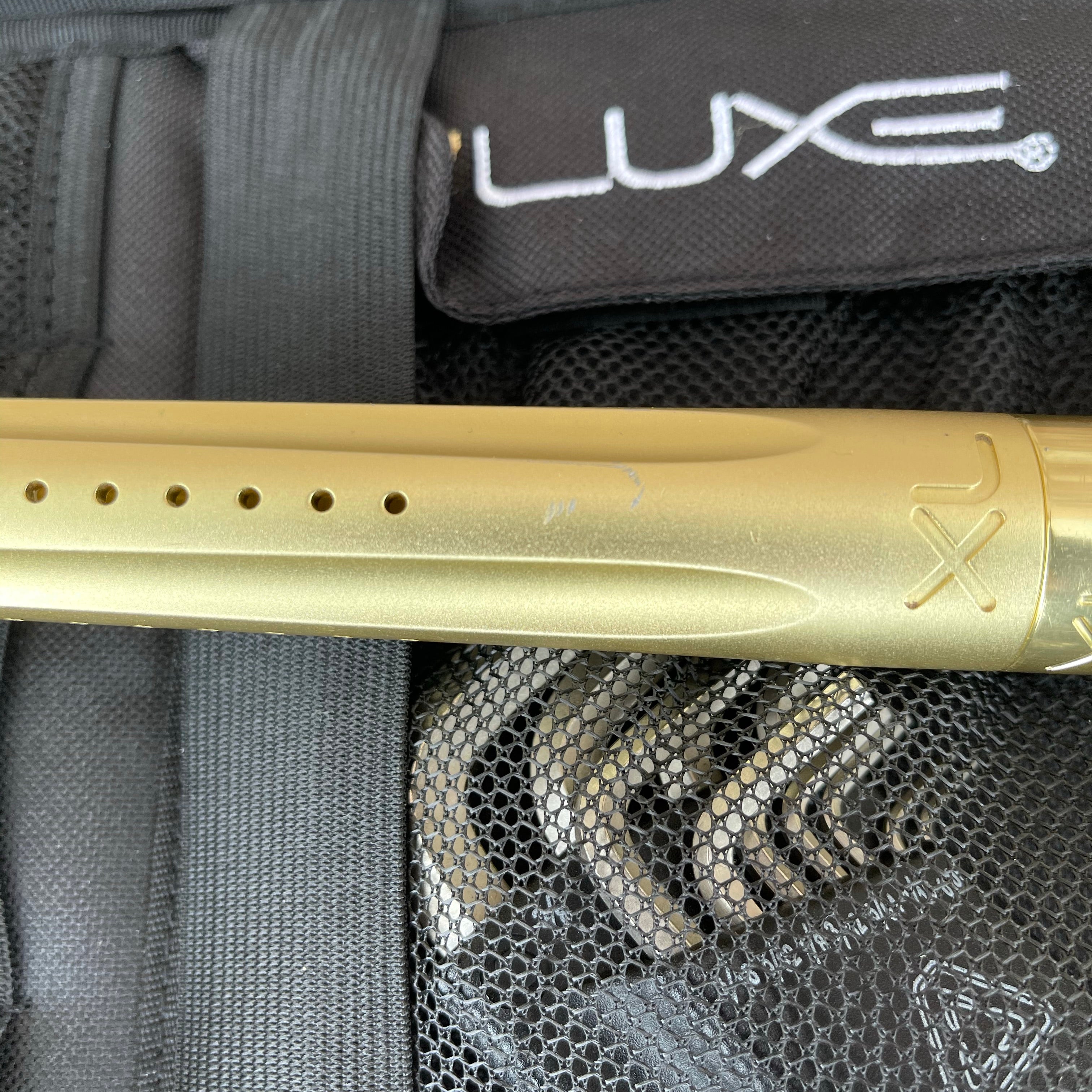 Used DLX Luxe X Paintball Gun - Dust Gold / Polished Gold
