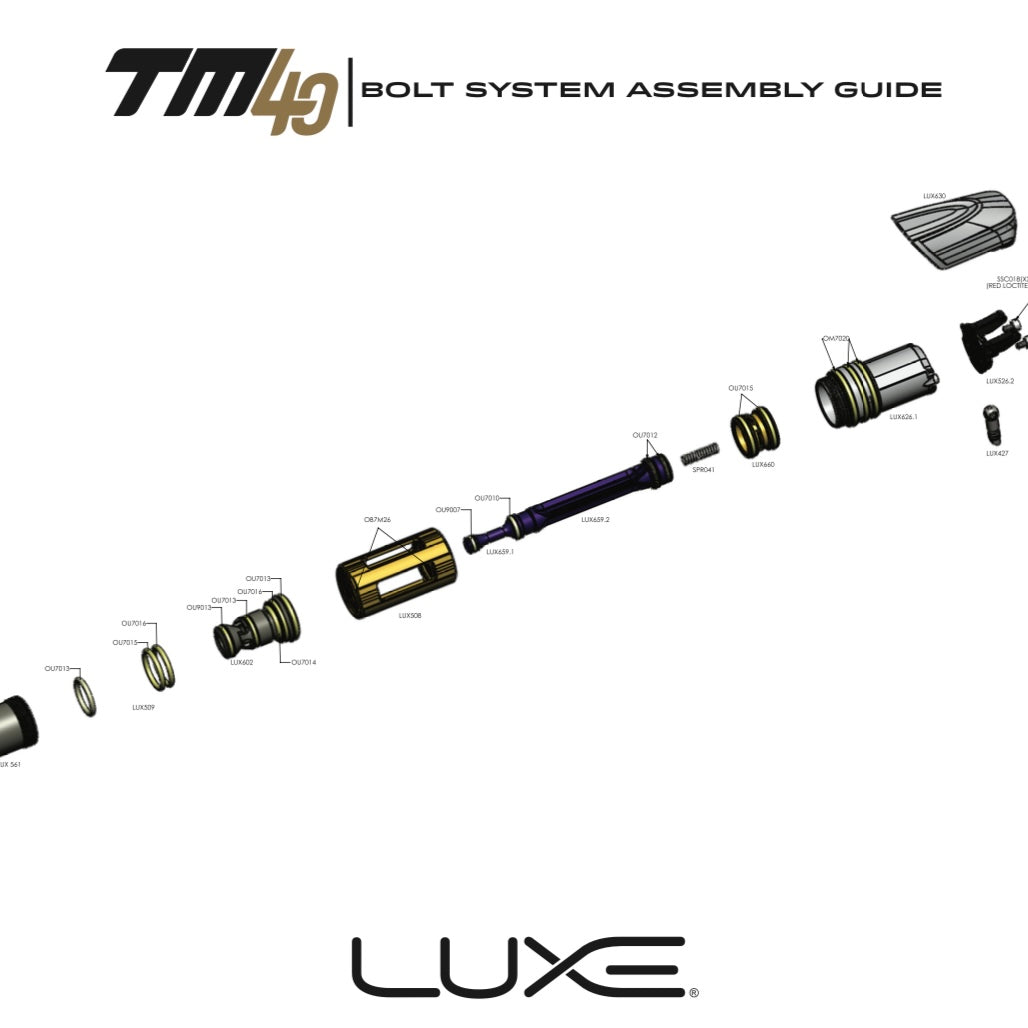 DLX Luxe TM40 Bolt System Parts Picker - Pick the Part You Need!