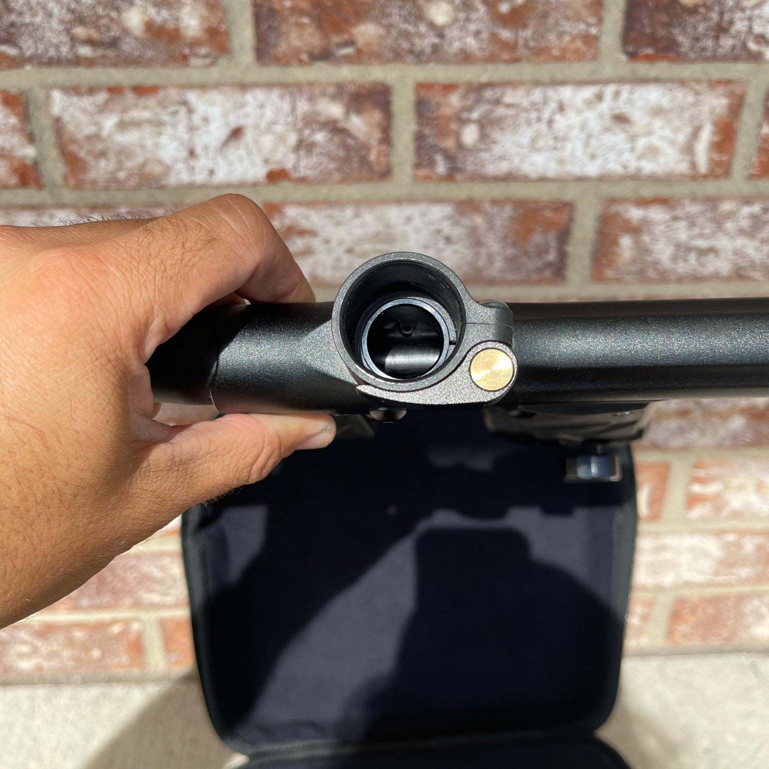 Used Empire Mini GS Paintball Gun - Black w/ 2 Piece Barrel & HK Army Exo 2.0 Marker Case