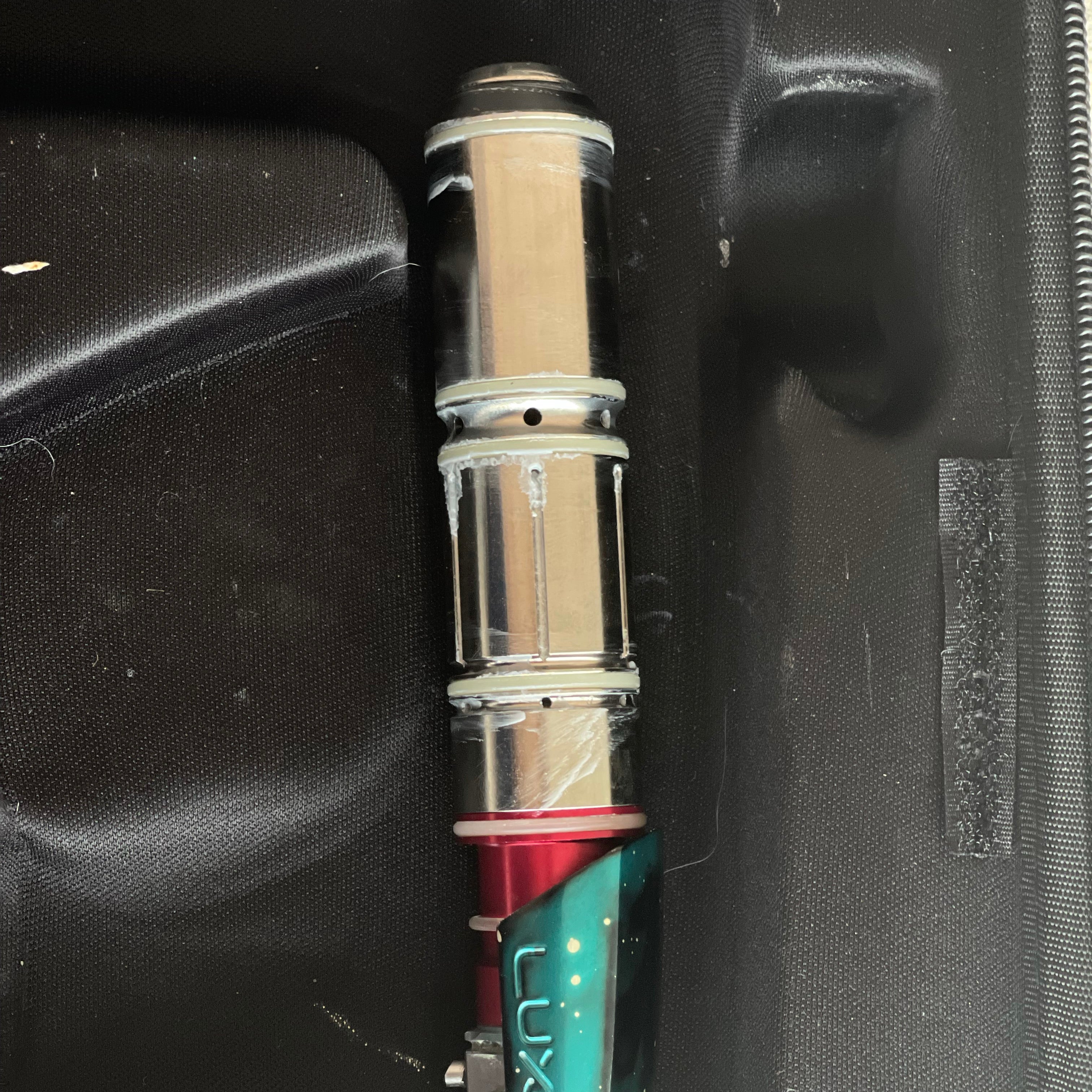 Used DLX Luxe Ice Paintball Gun - Red/Green Galaxy (1 of 15)
