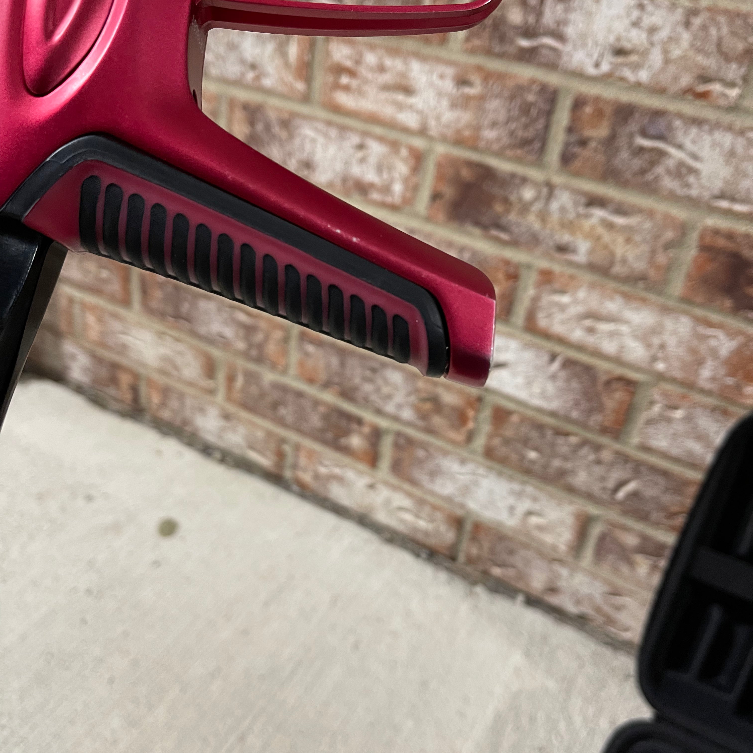 Used DLX Luxe Ice Paintball Gun - Dust Red / Dust Red w/ Inception Barrel, Encore Bolt/Stock Bolt, Scythe Trigger and Stock Trigger, Large Spare Part Kits