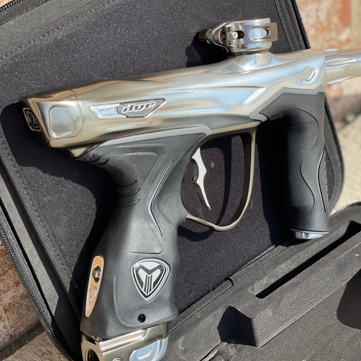 Used Dye M3+ Paintball Gun PGA Champagne w/ Black Grips Punishers