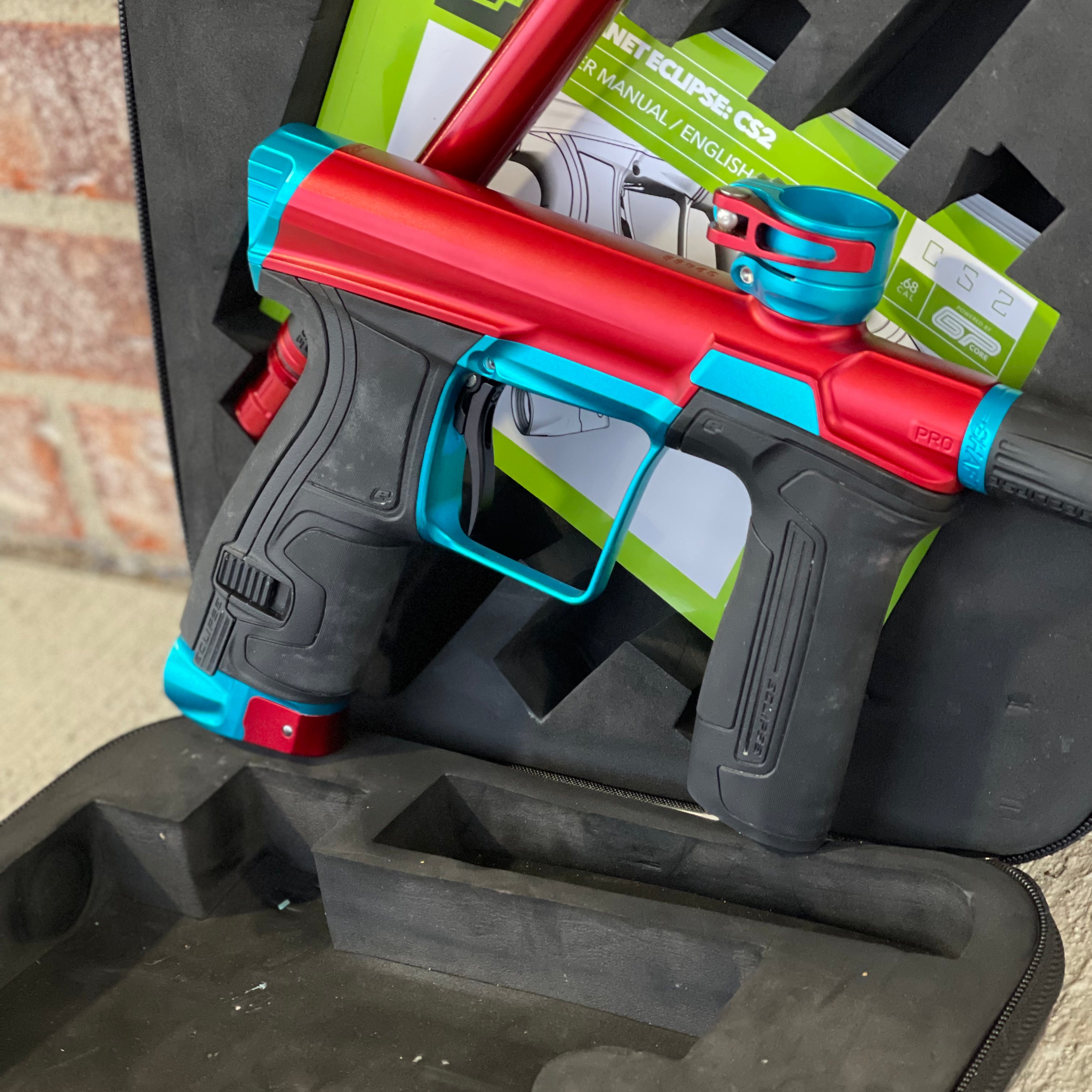 Used Planet Eclipse CS2 Pro Paintball Gun - Red/Teal
