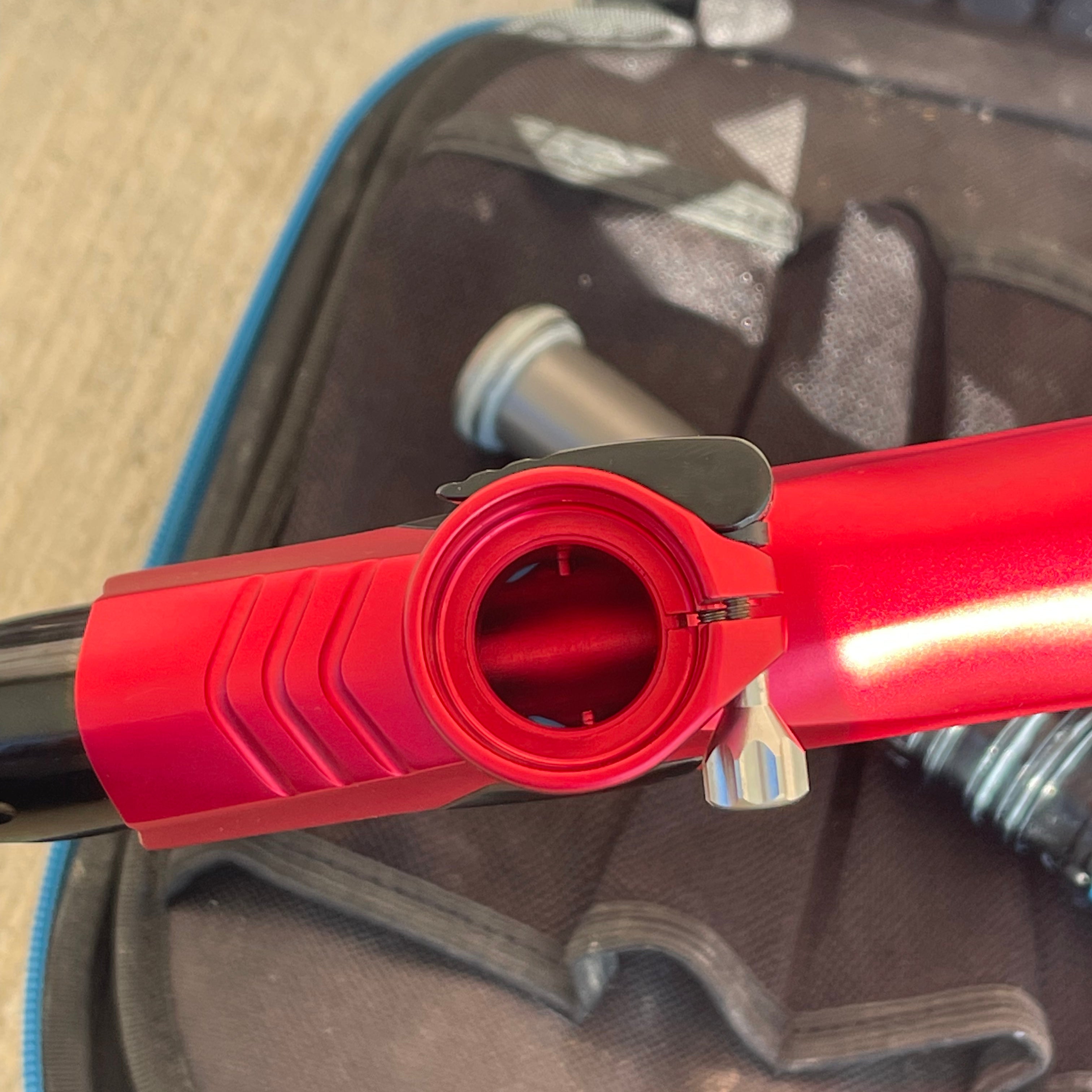 Used Shocker AMP Paintball Gun - Dust Red w/ Infamous Deuce Trigger