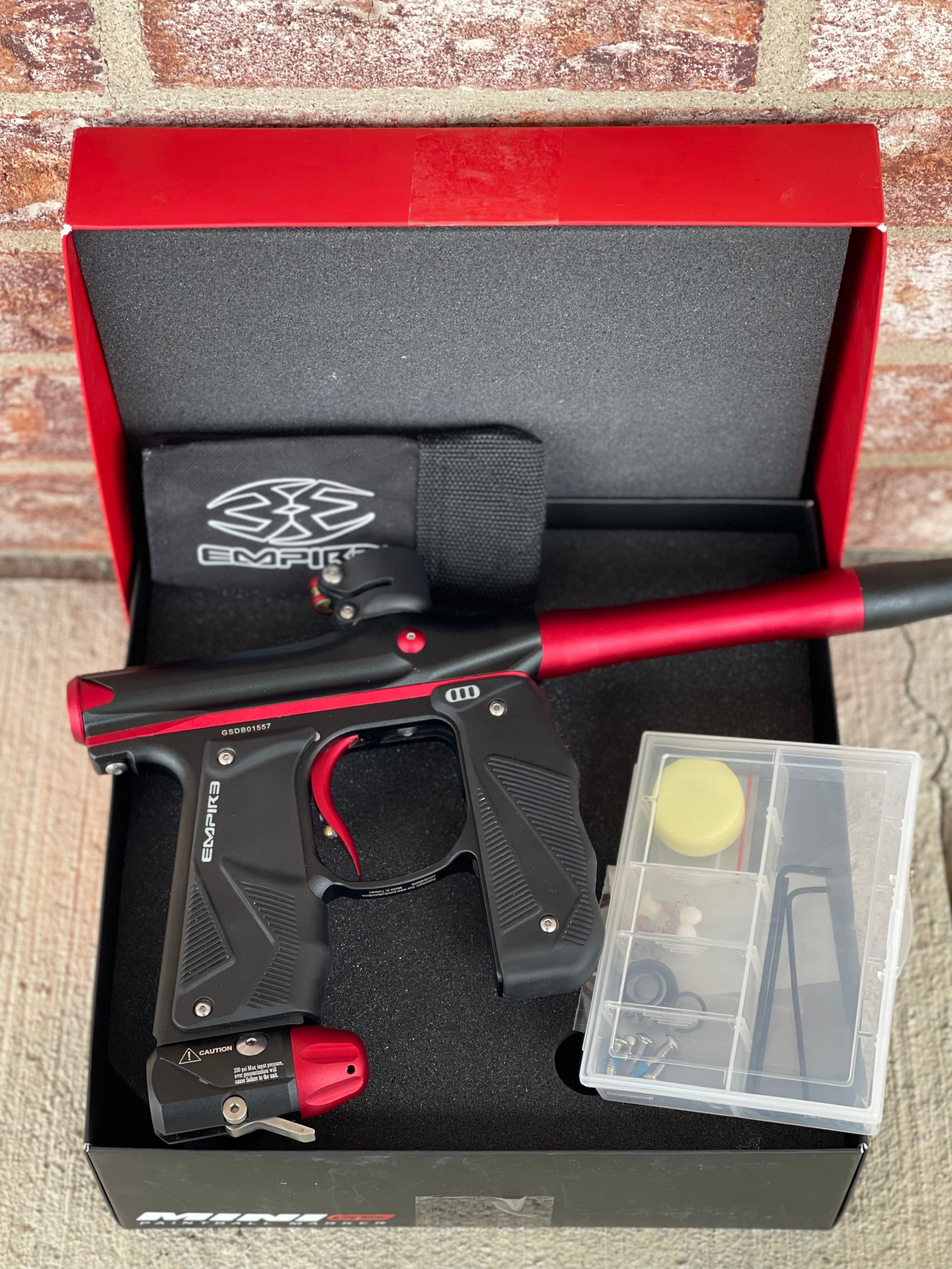 Used Empire Mini GS Paintball Gun- Black / Red