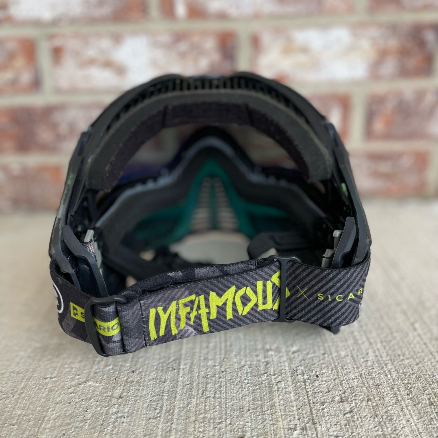 Used Push Unite Paintball Mask - Black/Green with Hard Case