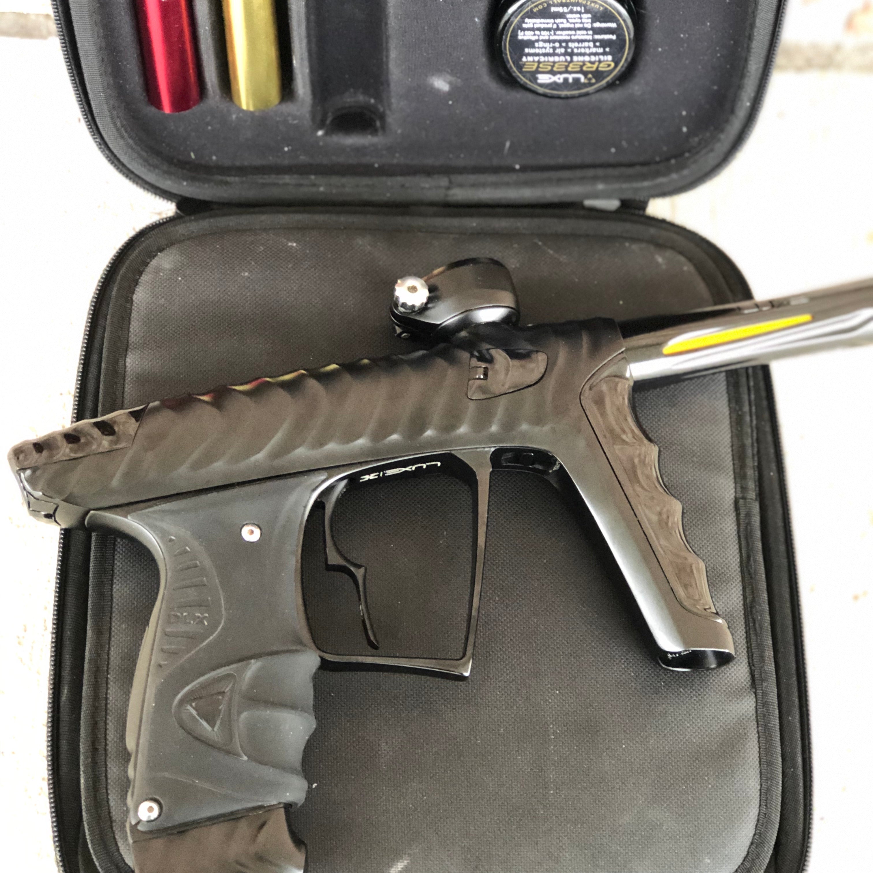 Used HK Army Luxe X Paintball Gun - Dust Black w/ Infamous Trigger and Silencio Tip