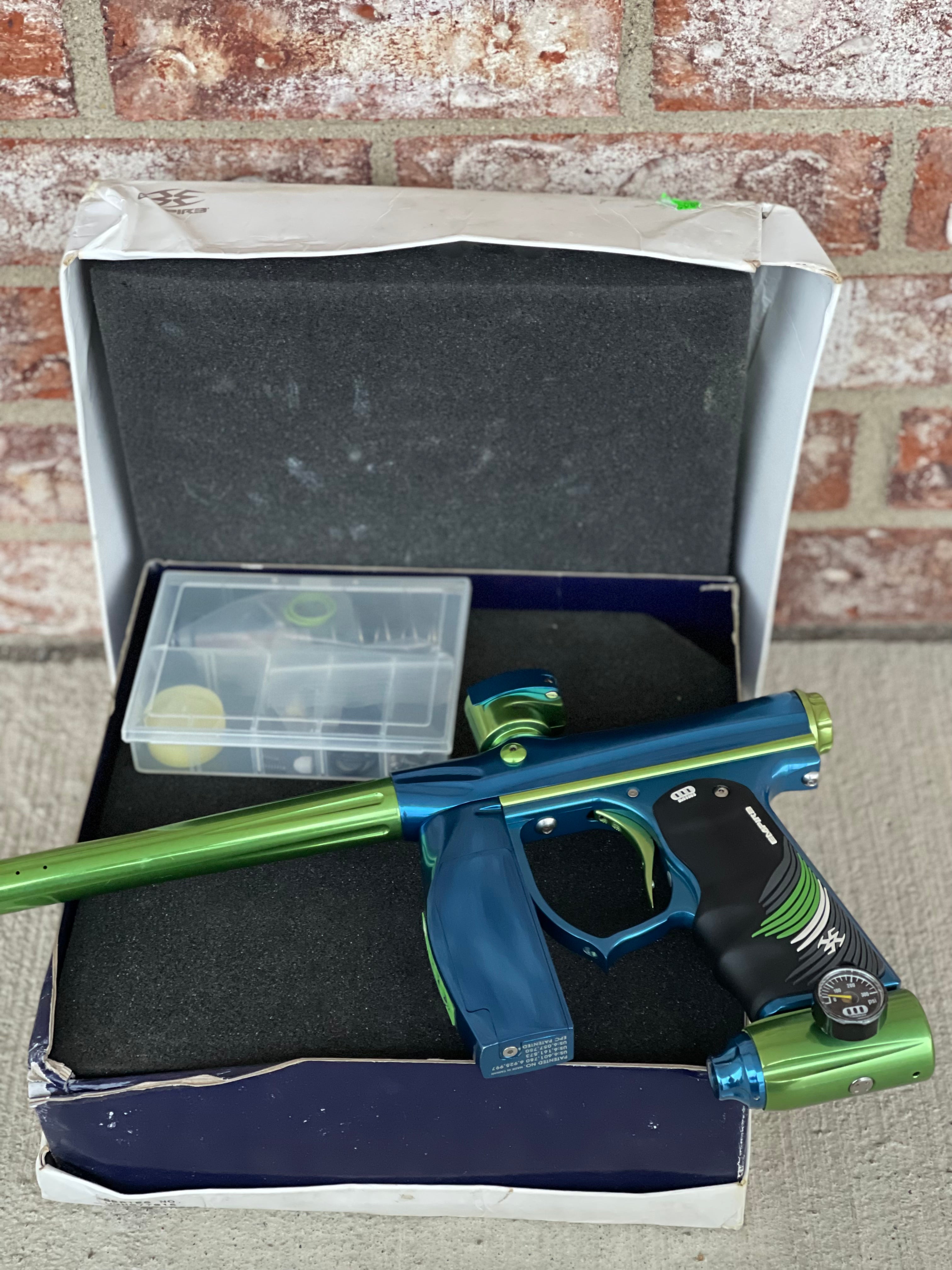 Used Invert Mini Paintball Gun- Blue/Green