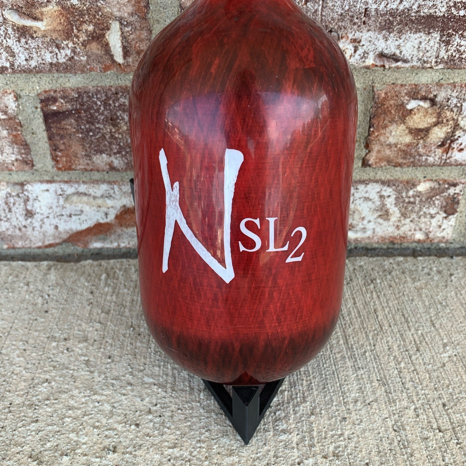 Used Ninja SL2 68/4500 Paintball Tank - Red - Bottle Only w/ HK Army Tank Case