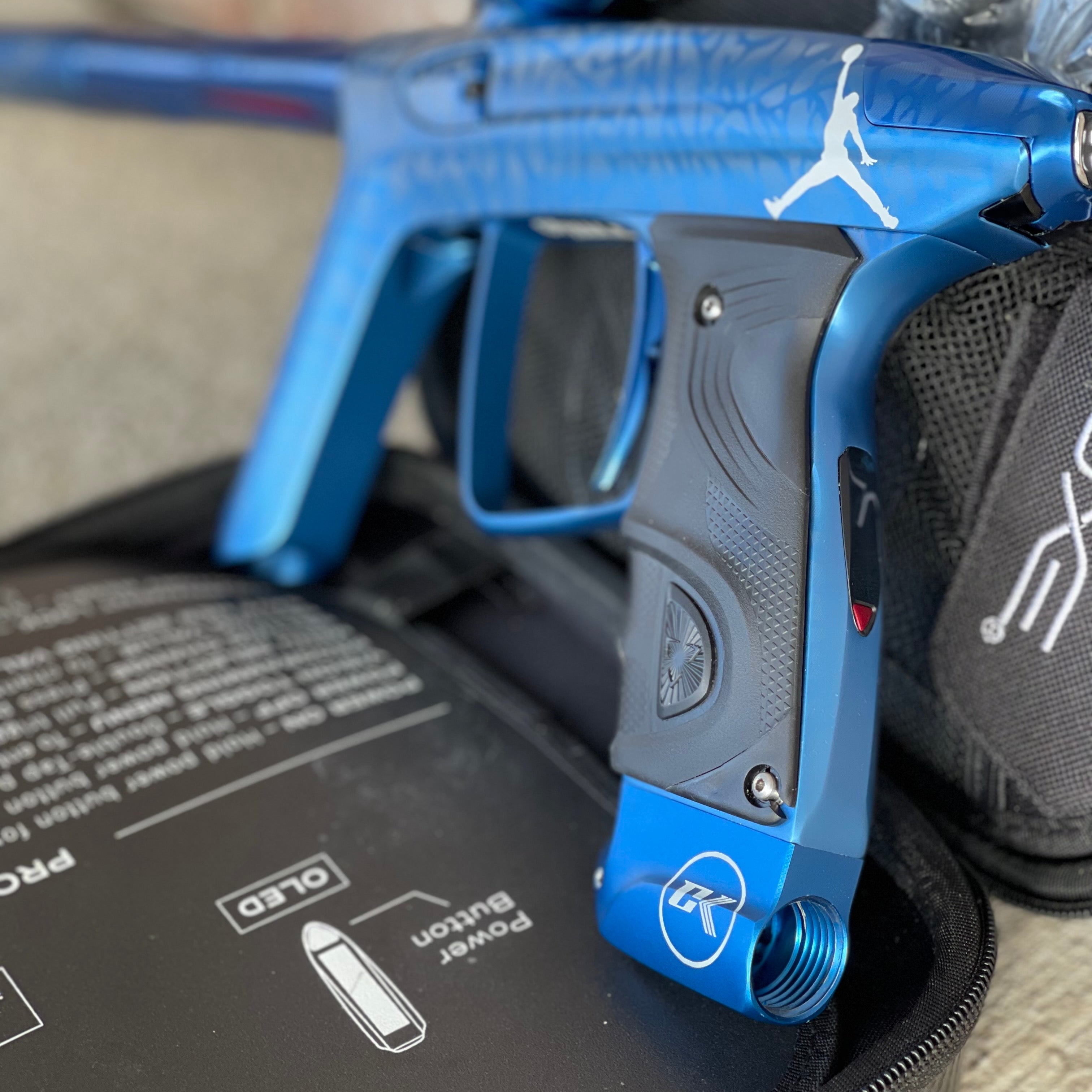 Used DLX Luxe TM40 Paintball Gun - Blue Custom Laser Engraving