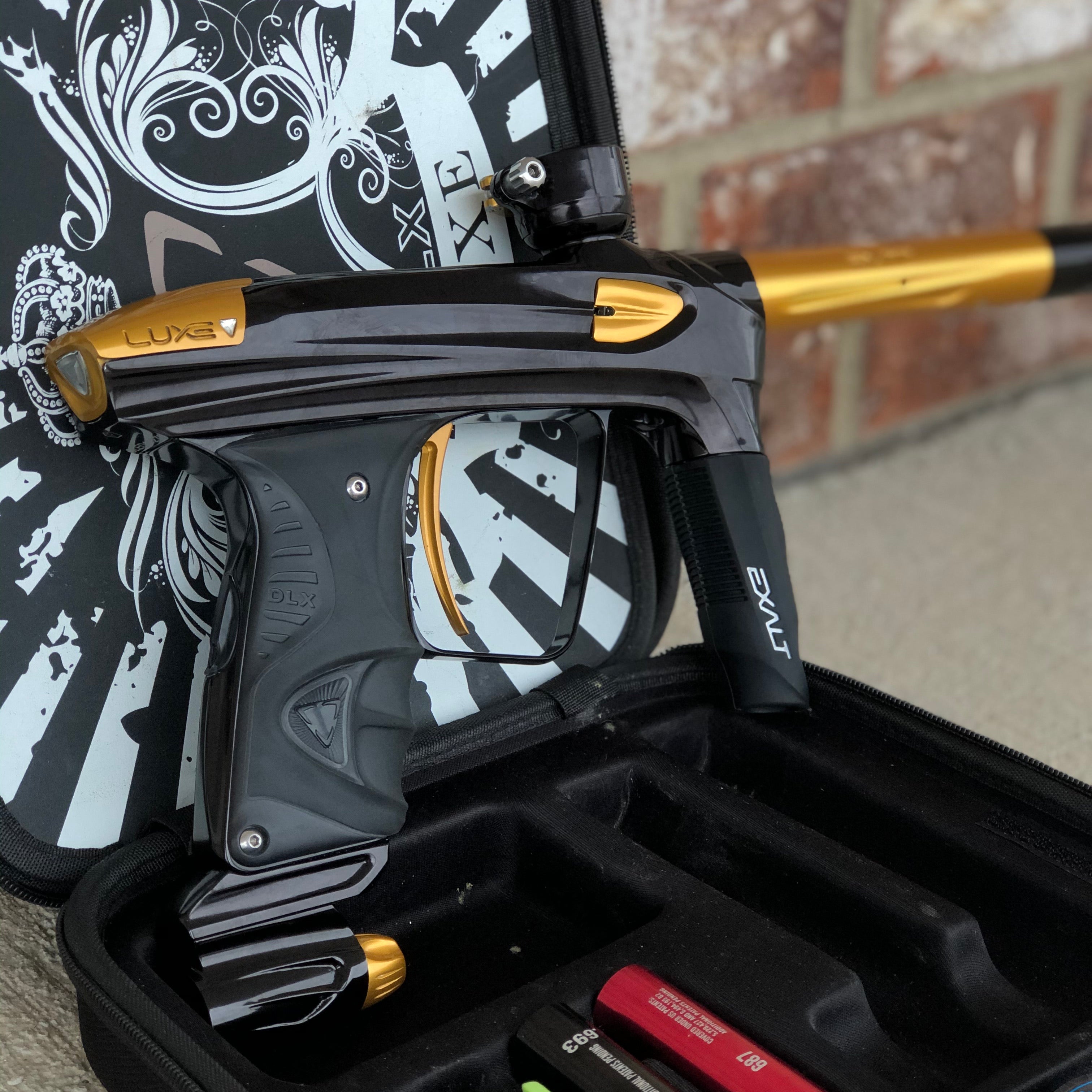 Used DLX Luxe 2.0 Paintball Gun - Gloss Black/Gloss Gold