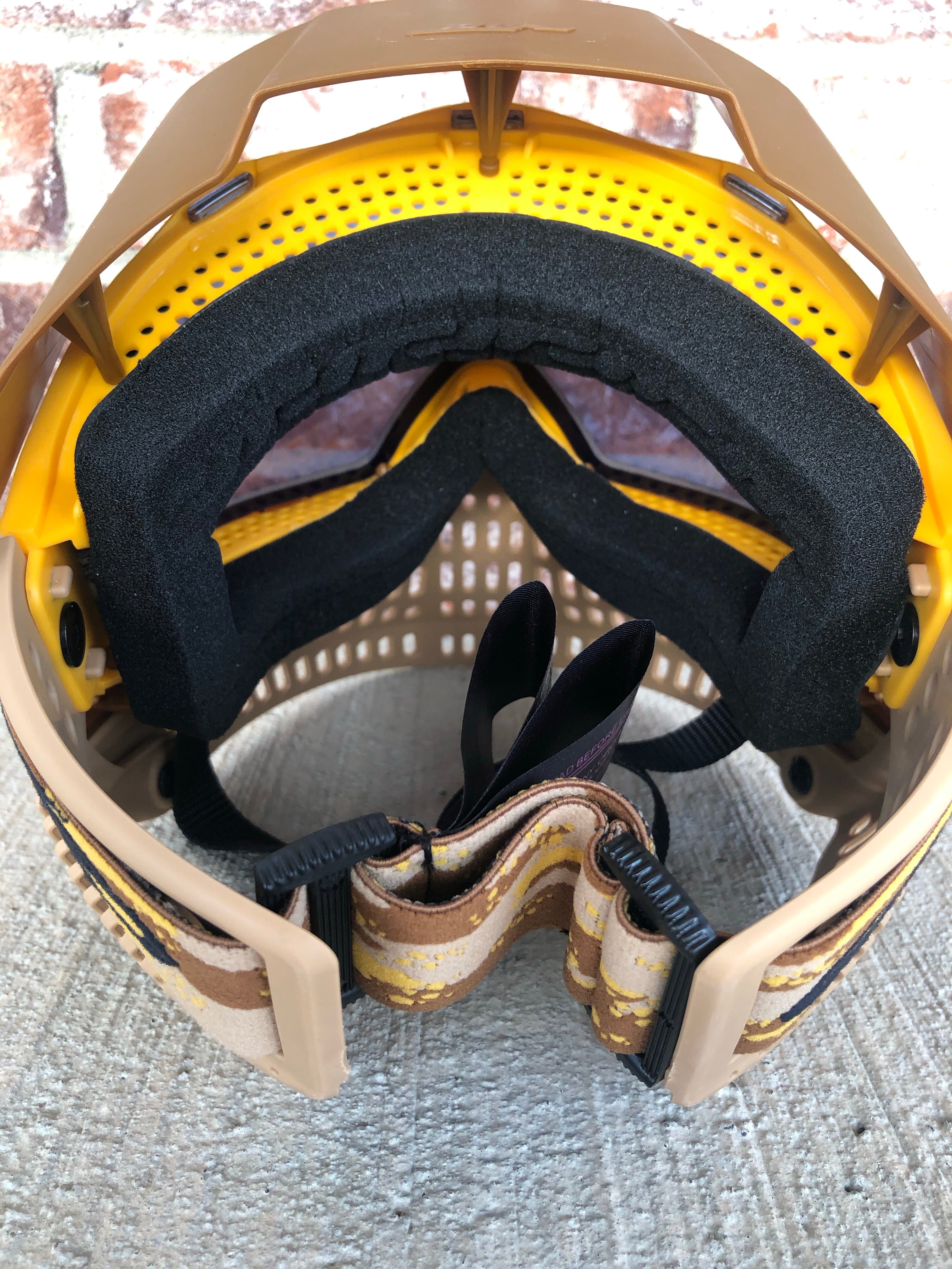 Used JT Proflex Paintball Mask - Brown/Tan/Gold w/ Gold Thermal Lens