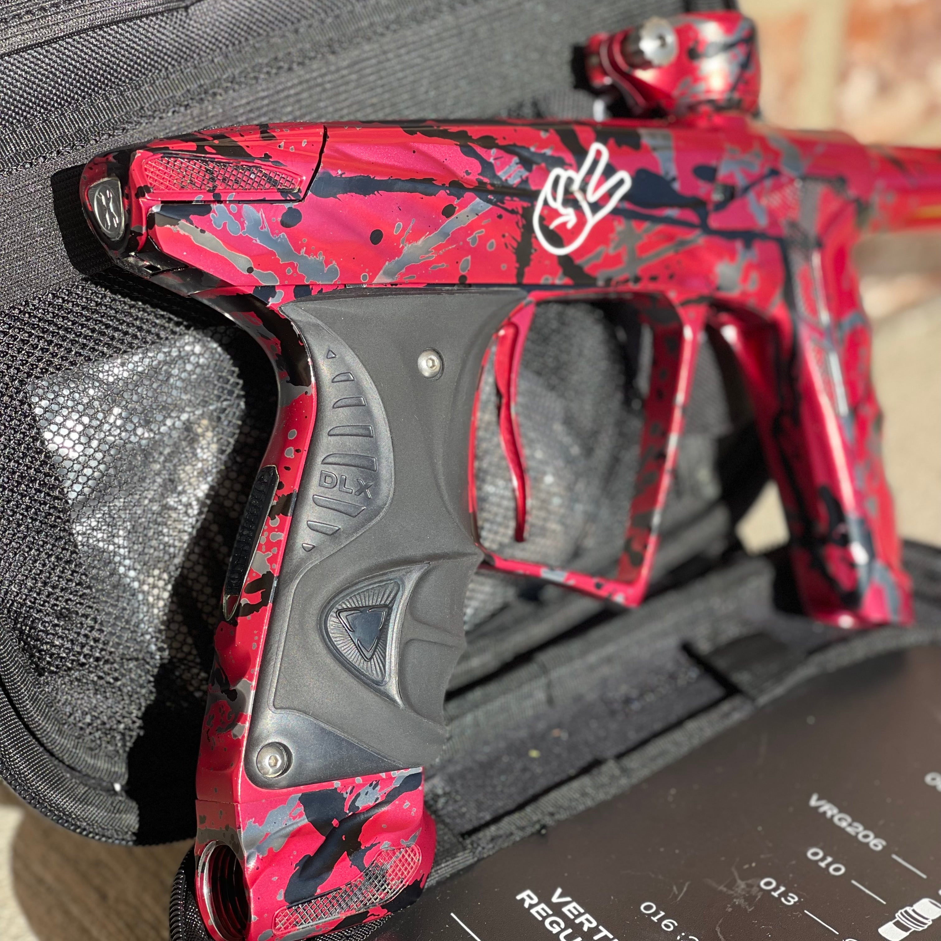 Used DLX HK Army A51 Luxe X Paintball Gun - Red Splash