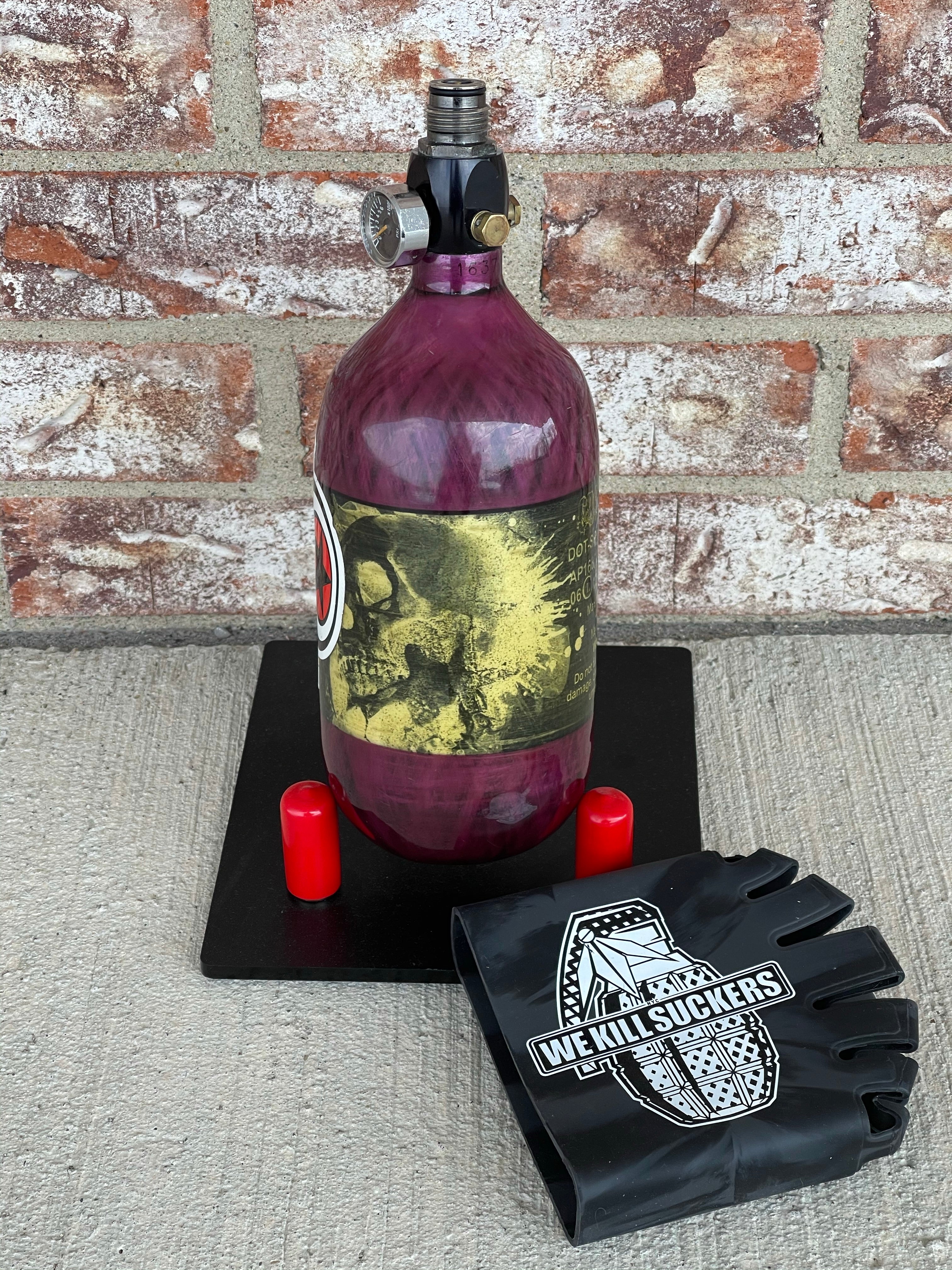 Used Crossfire 45/4500 Paintball Tank w/ Tank Grip