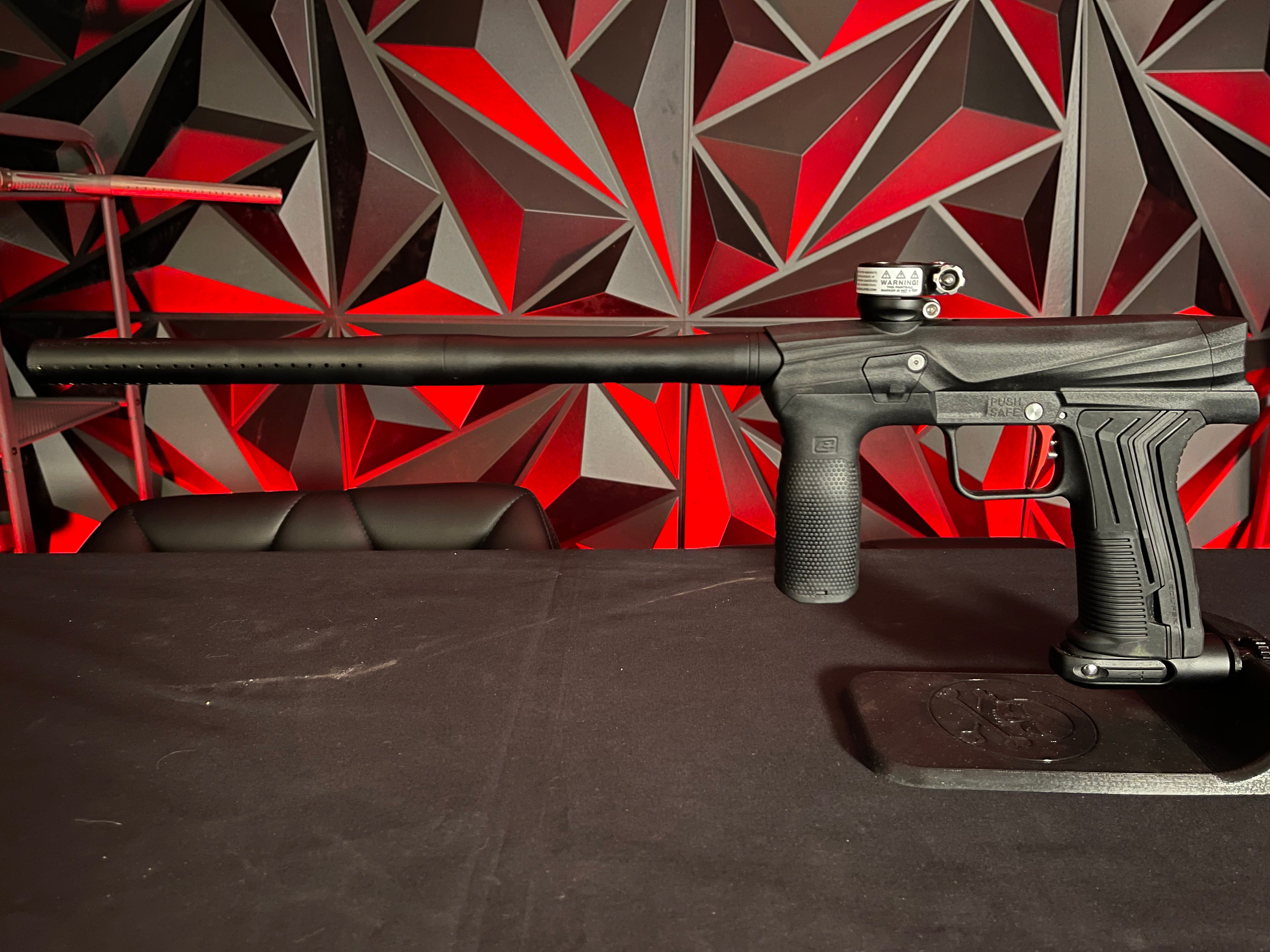 Used Planet Eclipse Etha 3M Paintball Marker - Black w/ Red Fang Trigger