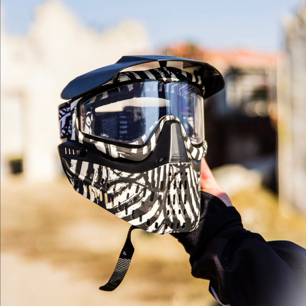 JT Proflex Paintball Mask - LE Zebra w/ Clear & Smoke Lens