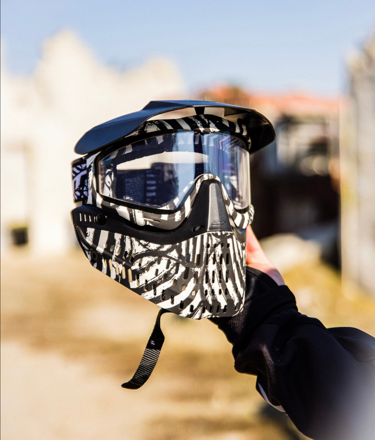 JT Proflex Paintball Mask - LE Zebra w/ Clear & Smoke Lens