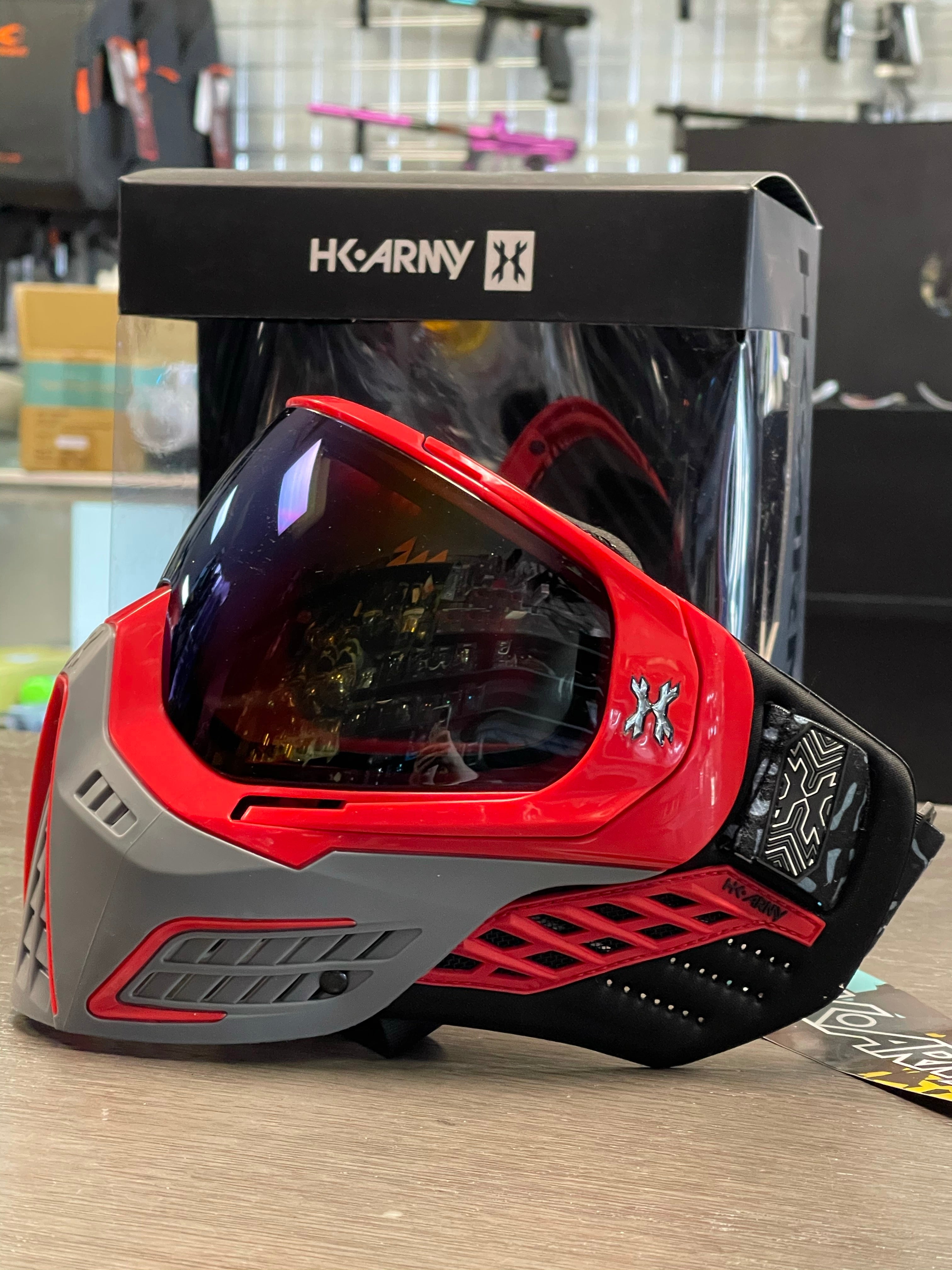 HK Army KLR Goggle- Slate Heat (Grey/Red)