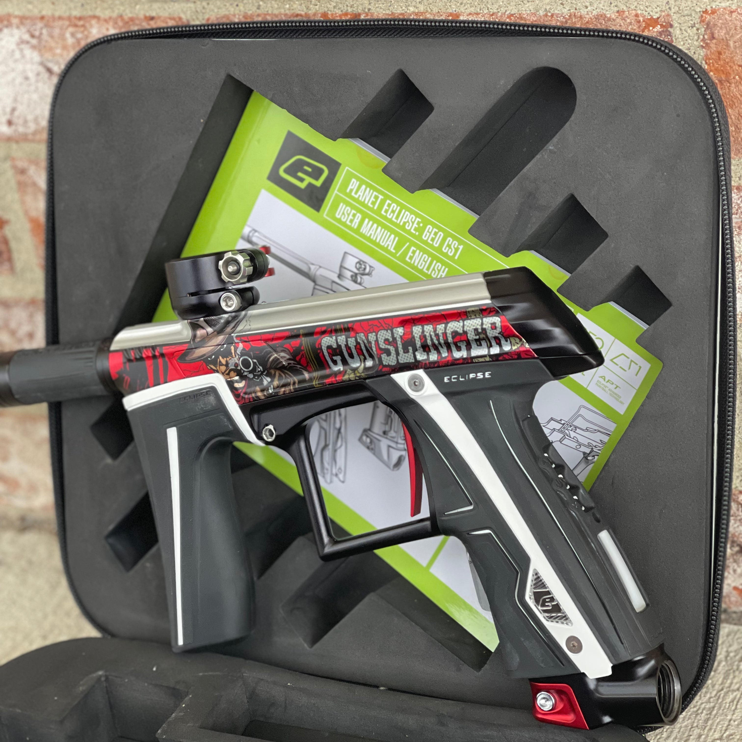 Used Planet Eclipse Cs1.5 Paintball Gun - LE Gunslinger #5 w/ 3 Core FL Tips and Matching Carbon Fiber FL Barrel