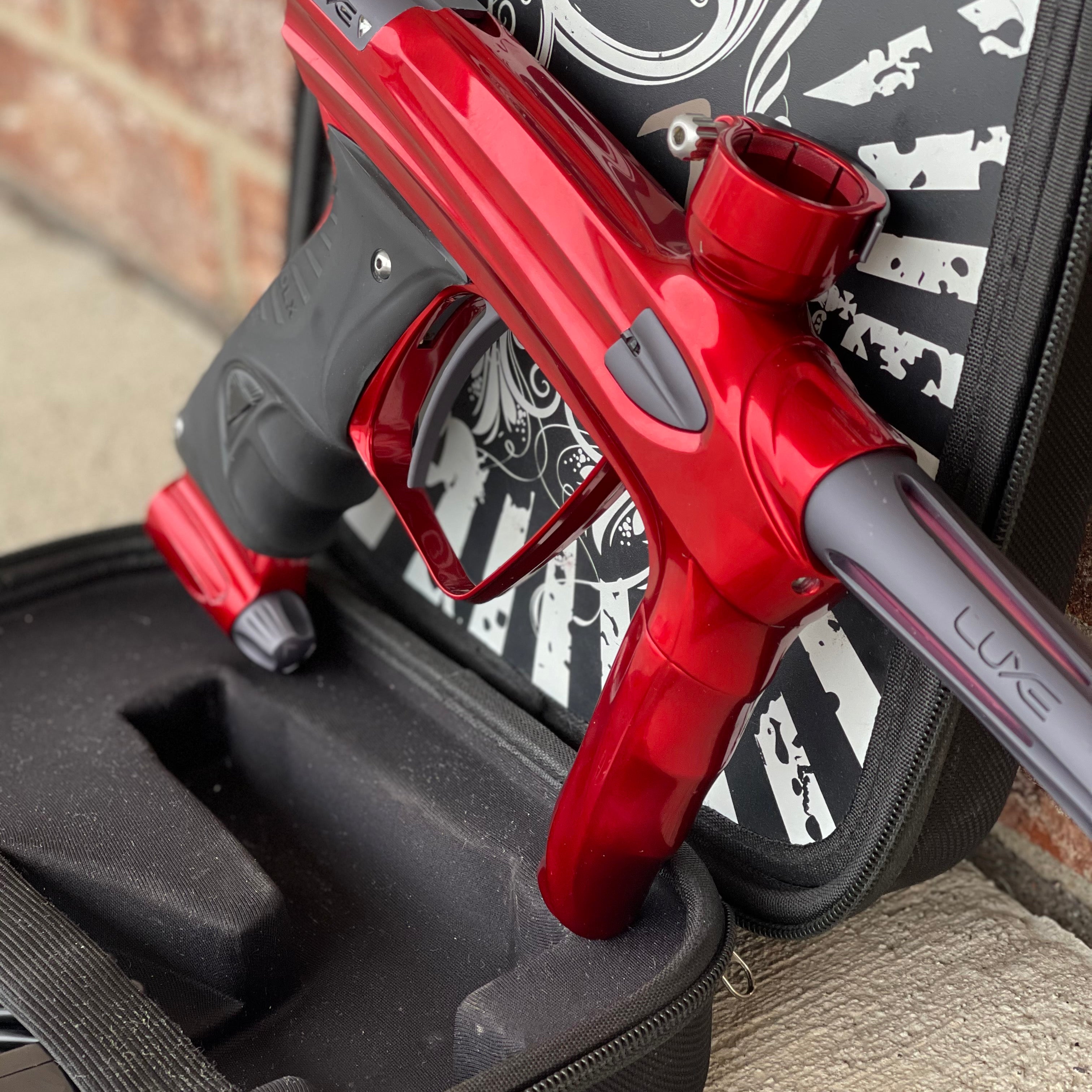 Used DLX Luxe 2.0 Oled Paintball Gun - Gloss Red / Dust Grey