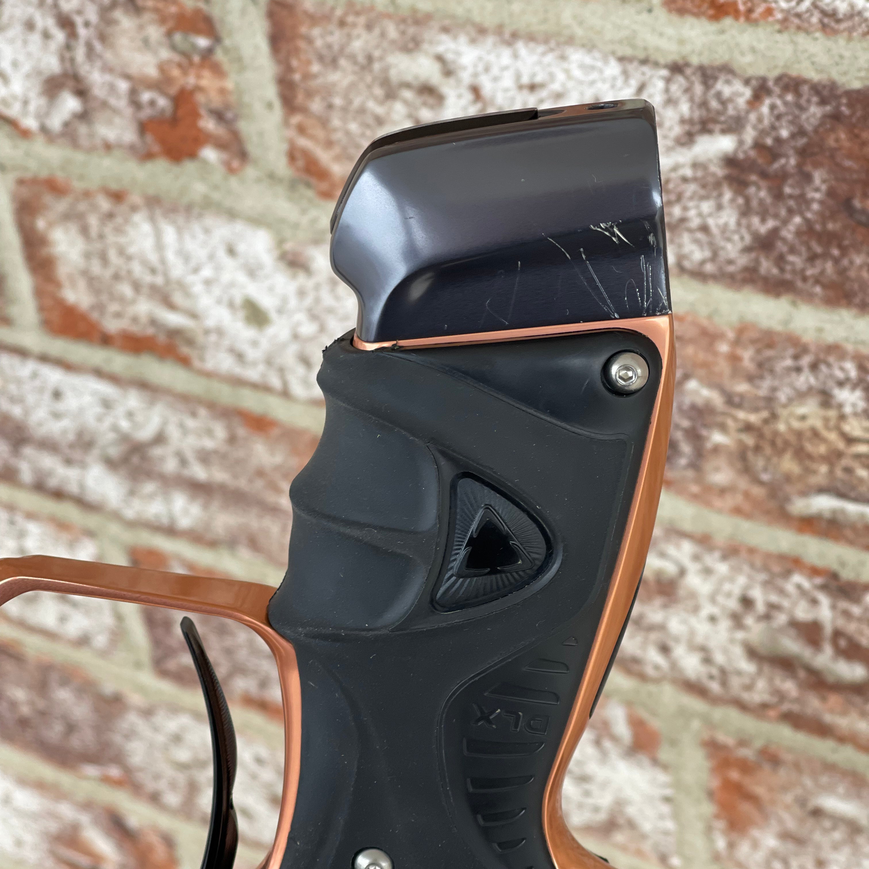 Used DLX Luxe X Paintball Gun - Gloss Pewter w/Copper Trigger Frame