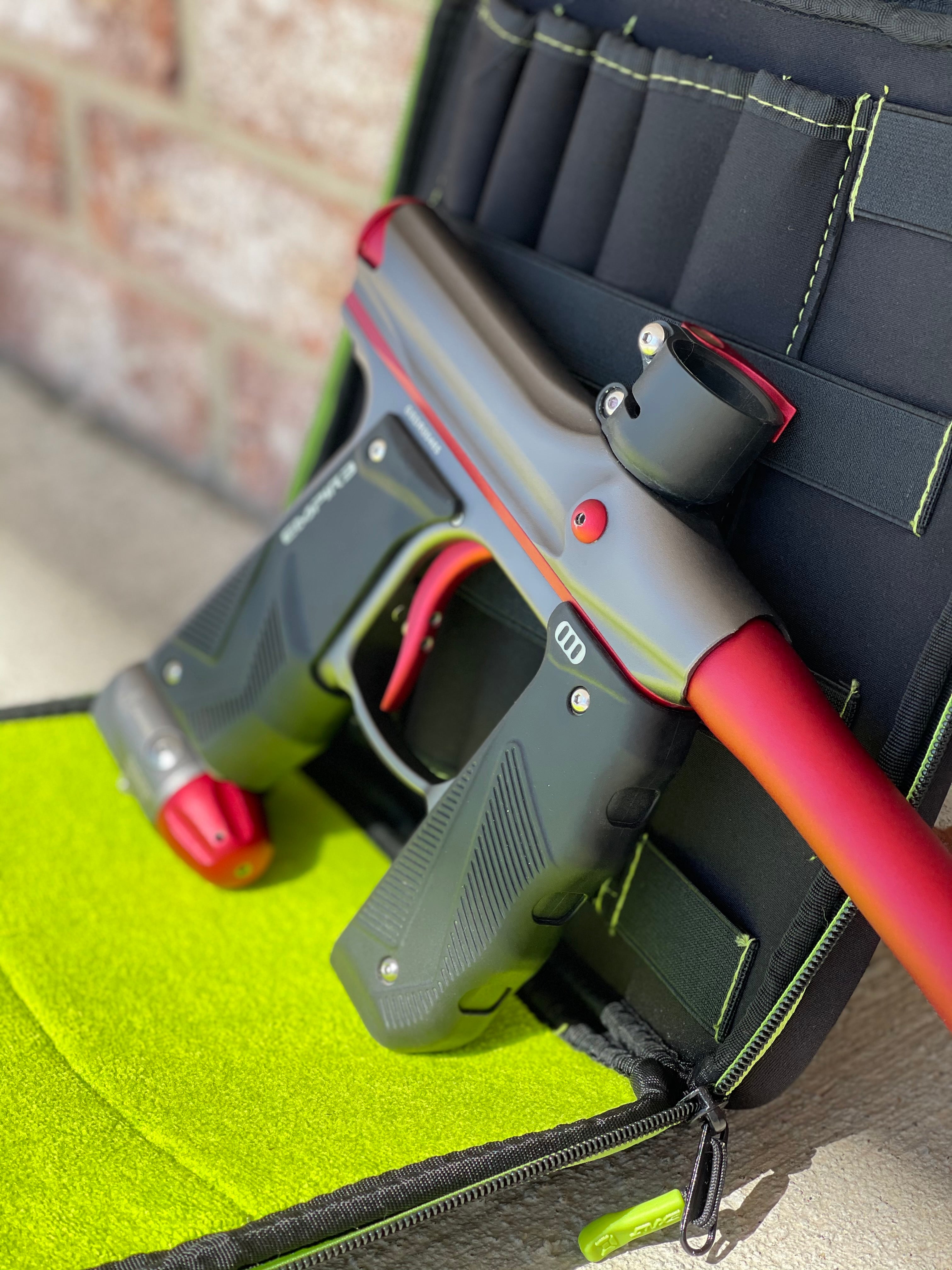 Used Empire Mini GS Paintball Gun - Dust Grey / Red