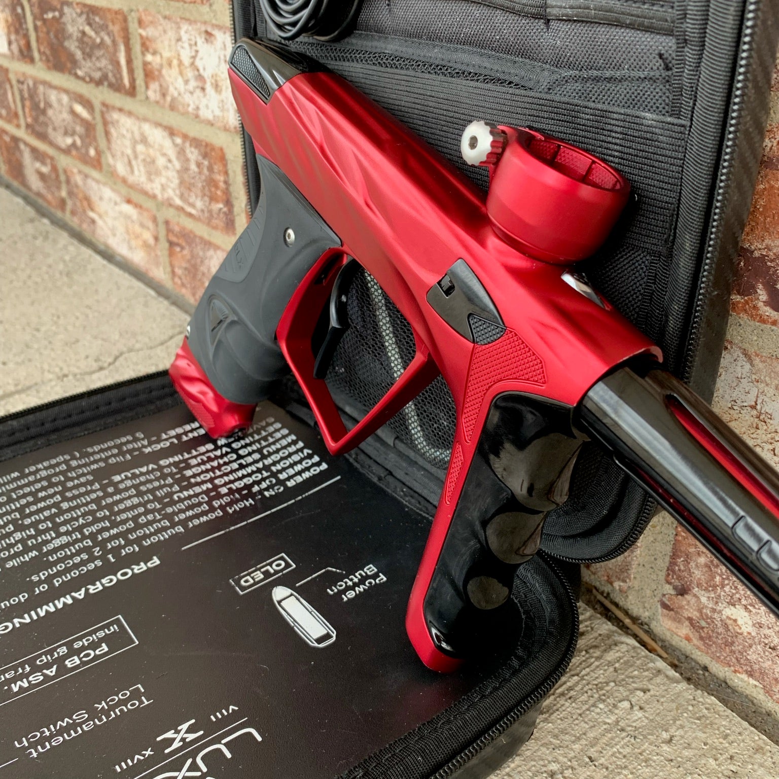 Used HK Army DLX Luxe X A51 Paintball Gun - Dust Red / Polished Black