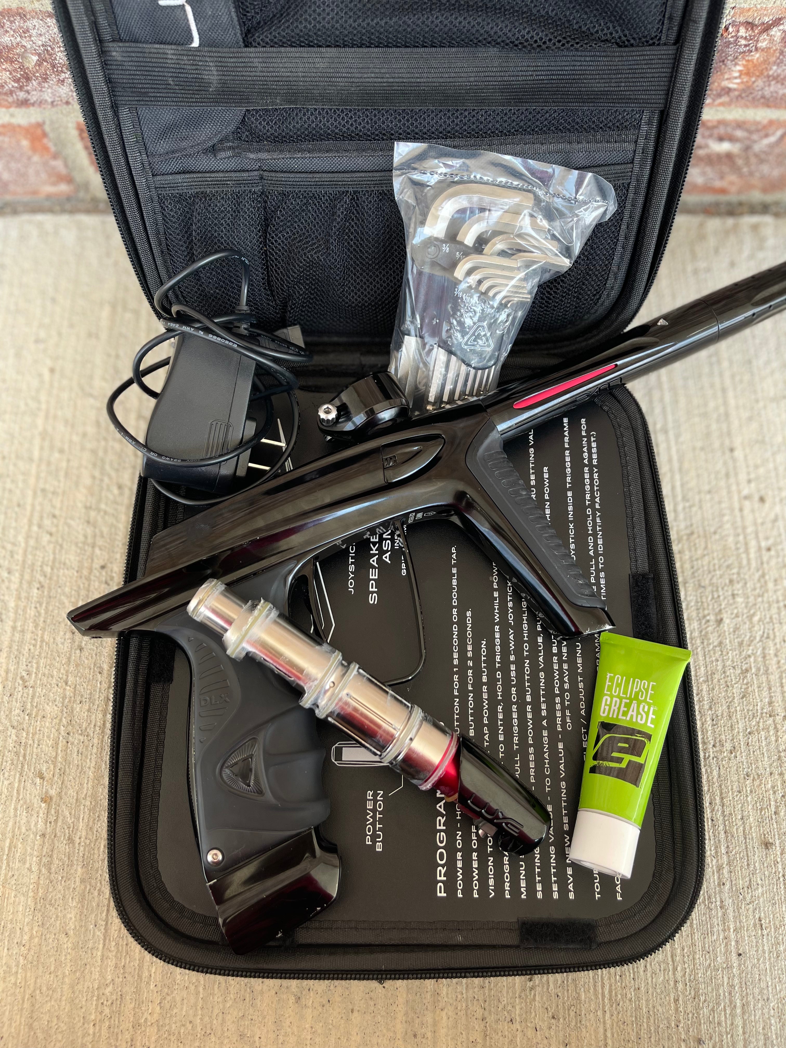 Used DLX Luxe Ice Paintball Gun - Gloss Black w/ Encore Bolt