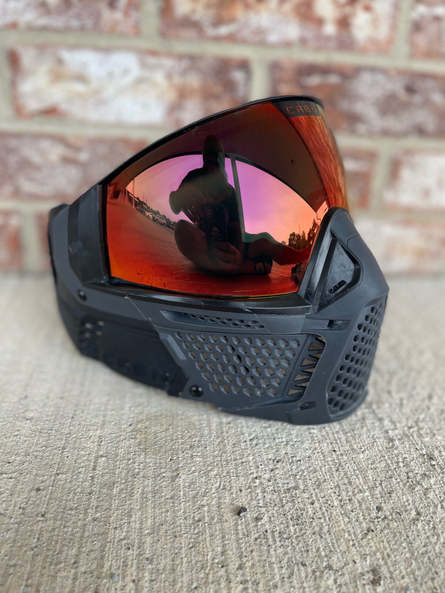 Used Carbon LESS Paintball Mask - Coal (Black)