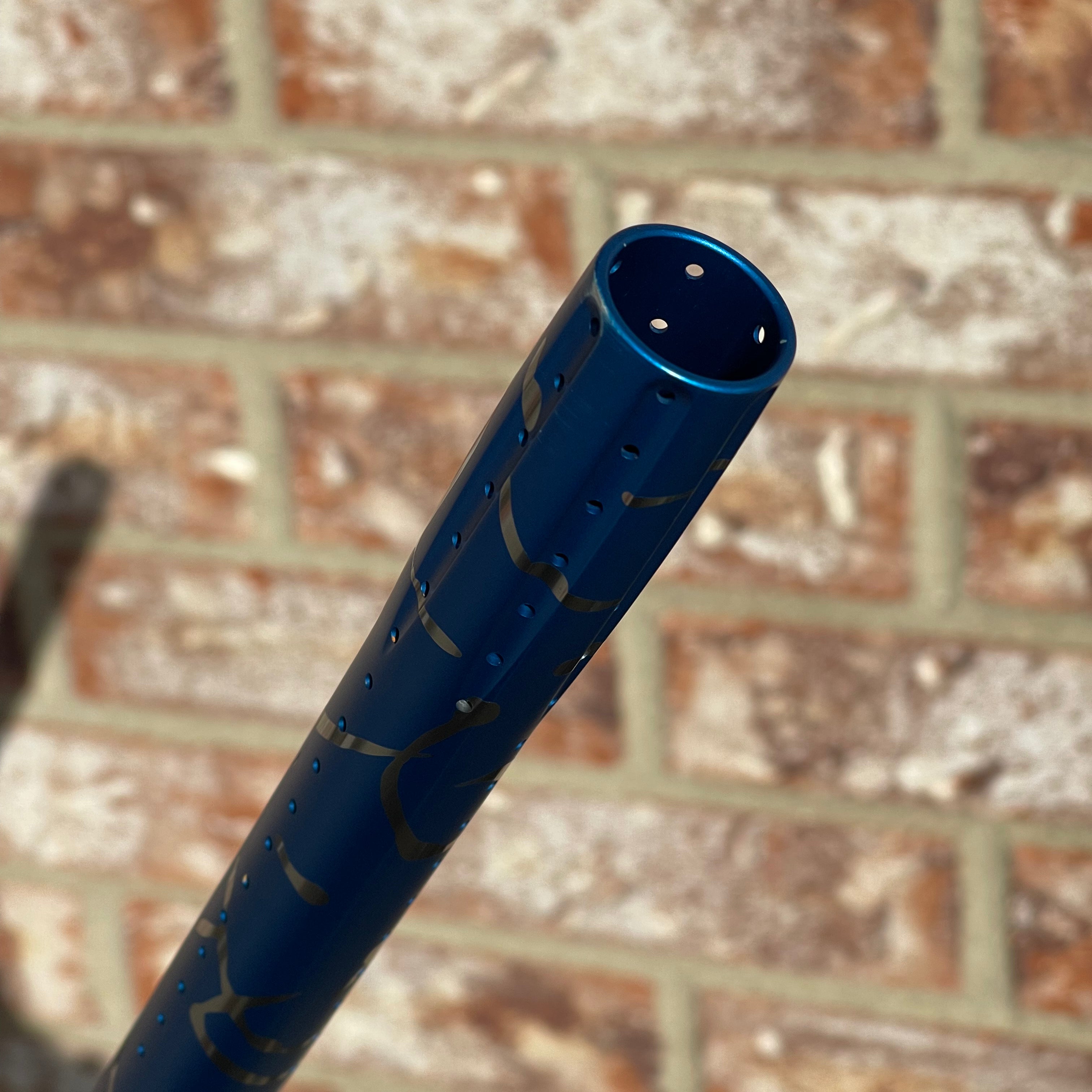 Used Bob Long G6R OLED Paintball Gun - Z Cut - Blue/Silver Splash