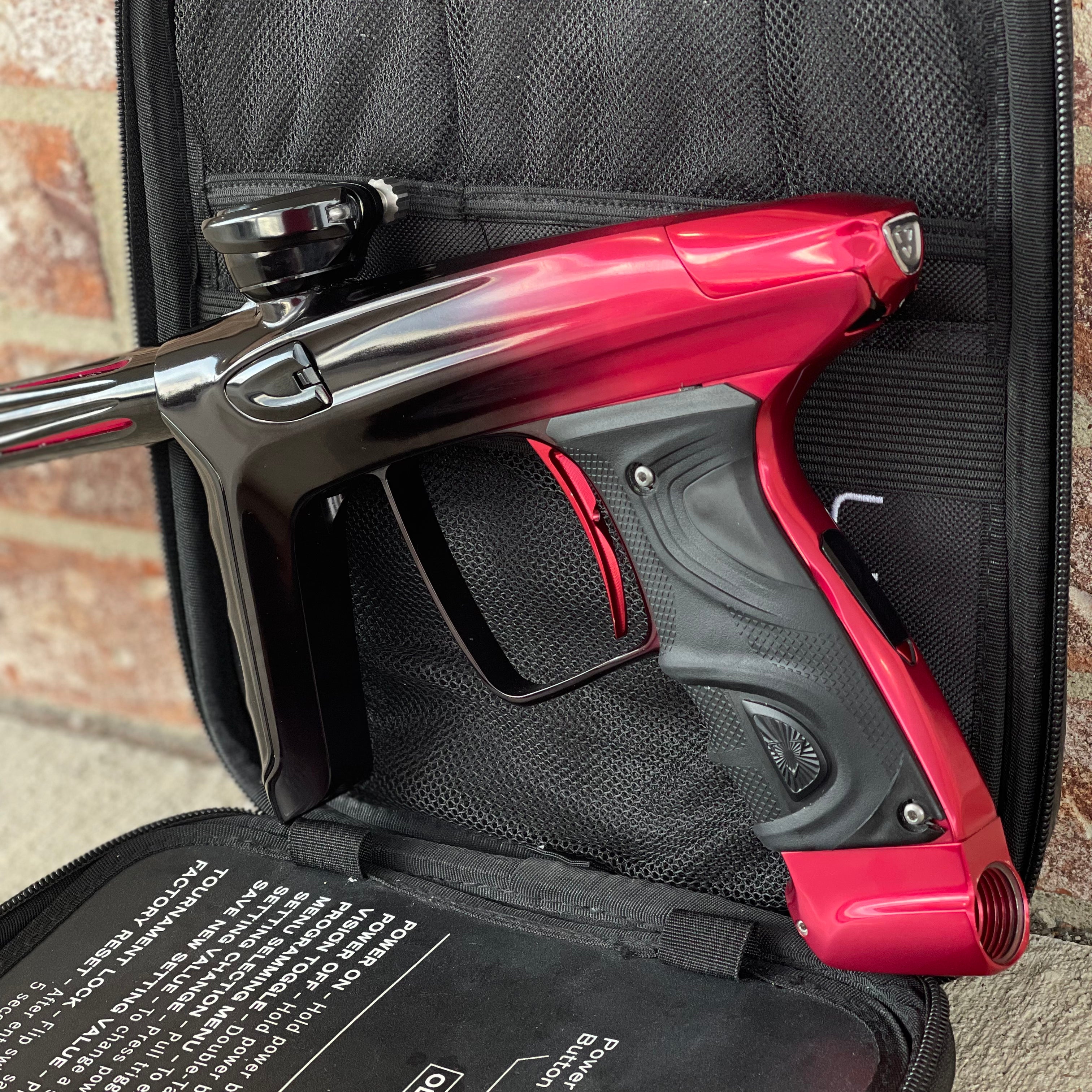 Used DLX Luxe TM40 Paintball Gun - LE Polished Red/Black Fade