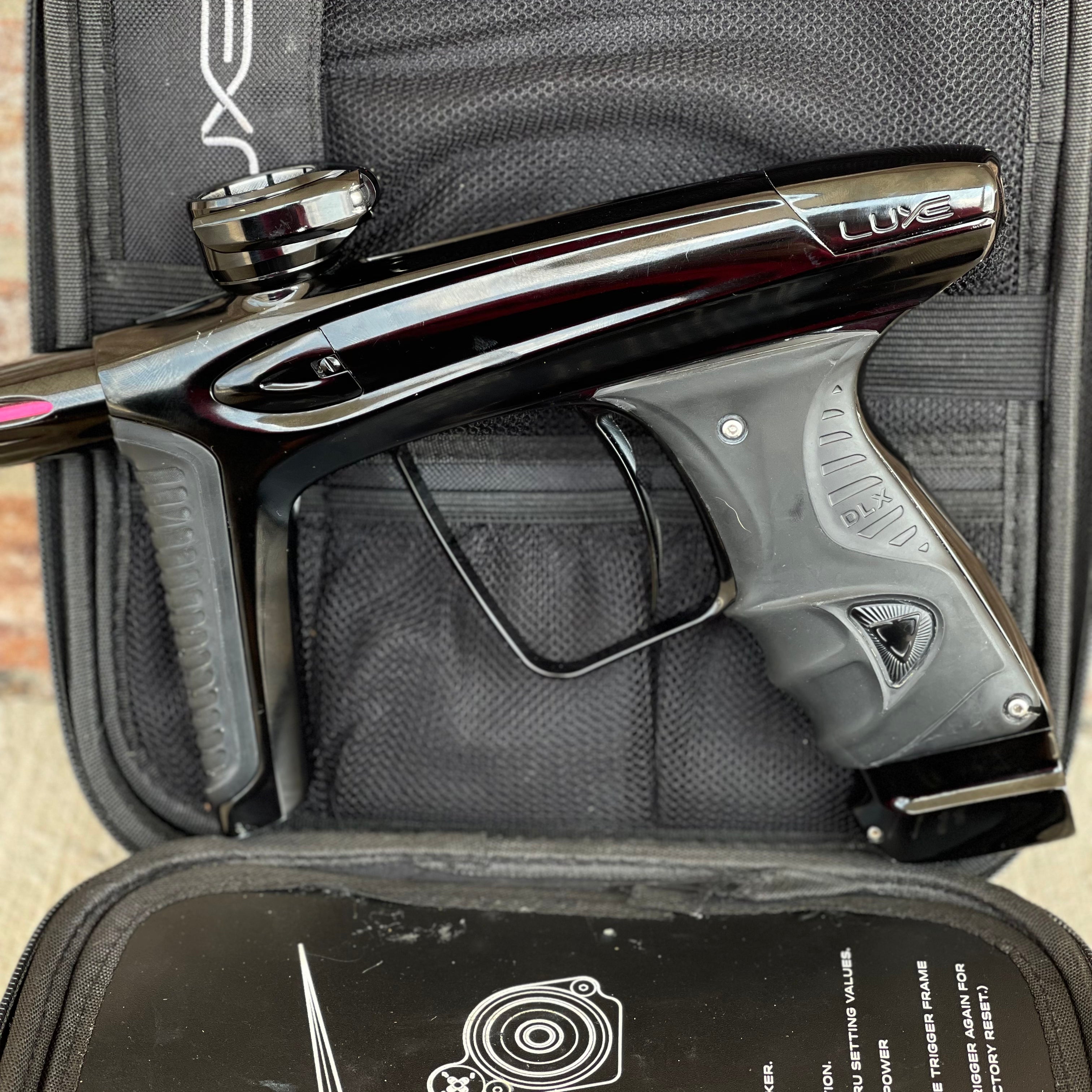 Used DLX Luxe Ice Paintball Gun - Gloss Black w/ Encore Bolt