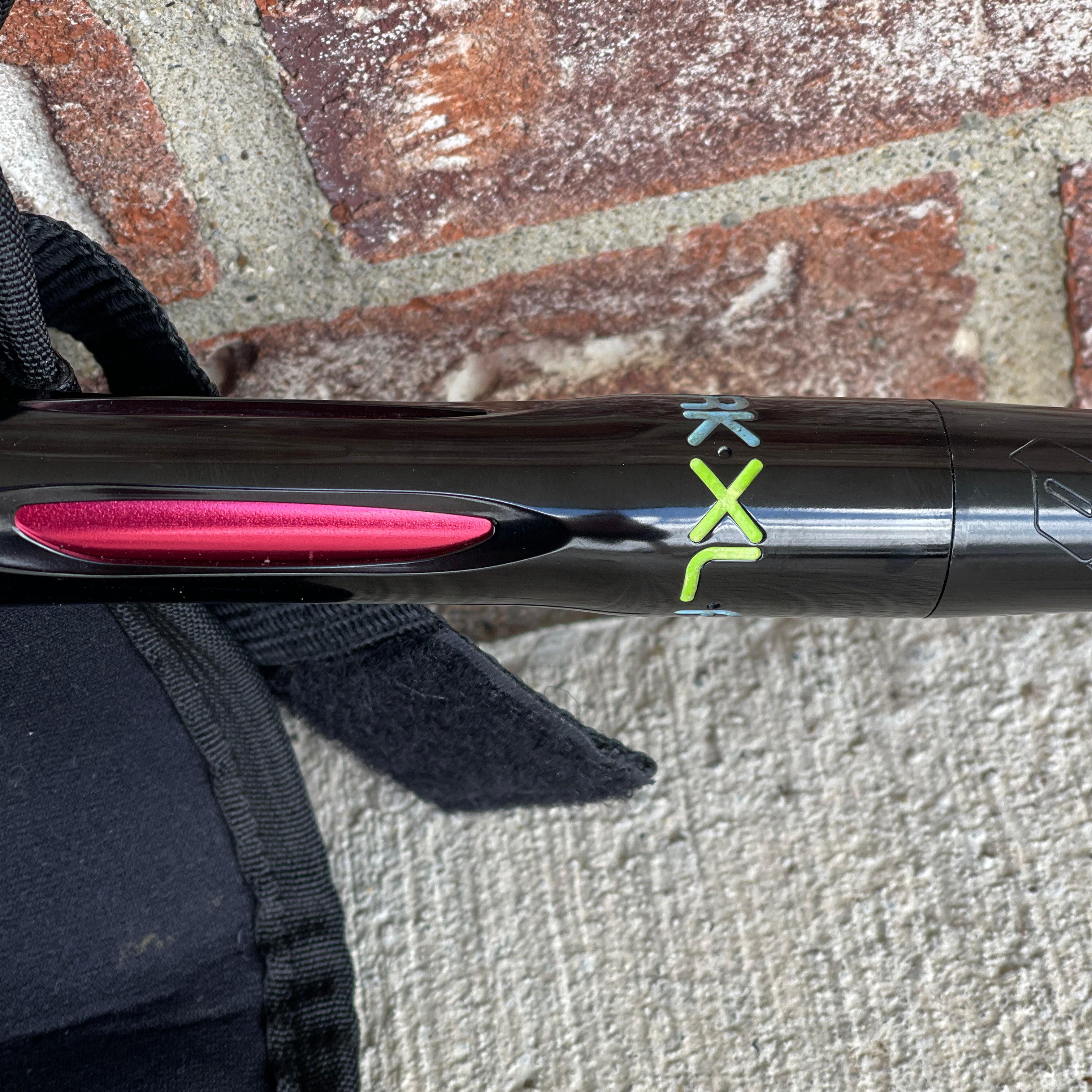 Used Planet Eclipse Gtek OLED Paintball Marker- Black with Gmek Frame, Deadlywinds 14" Carbon Fiber Tip, POPS ASA w/Dropdown Rail