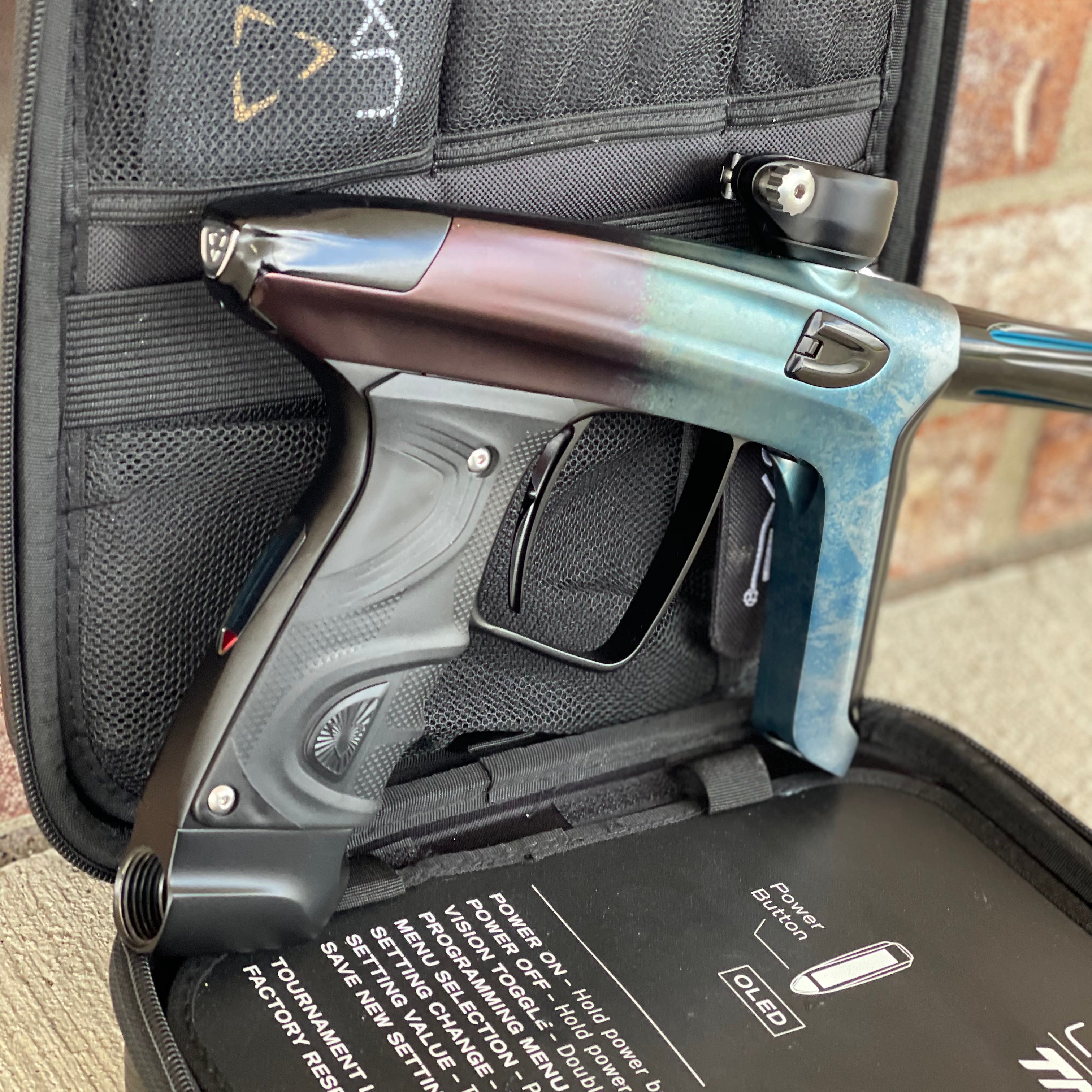 Used DLX Luxe TM40 Paintball Gun - Black Ice Fade