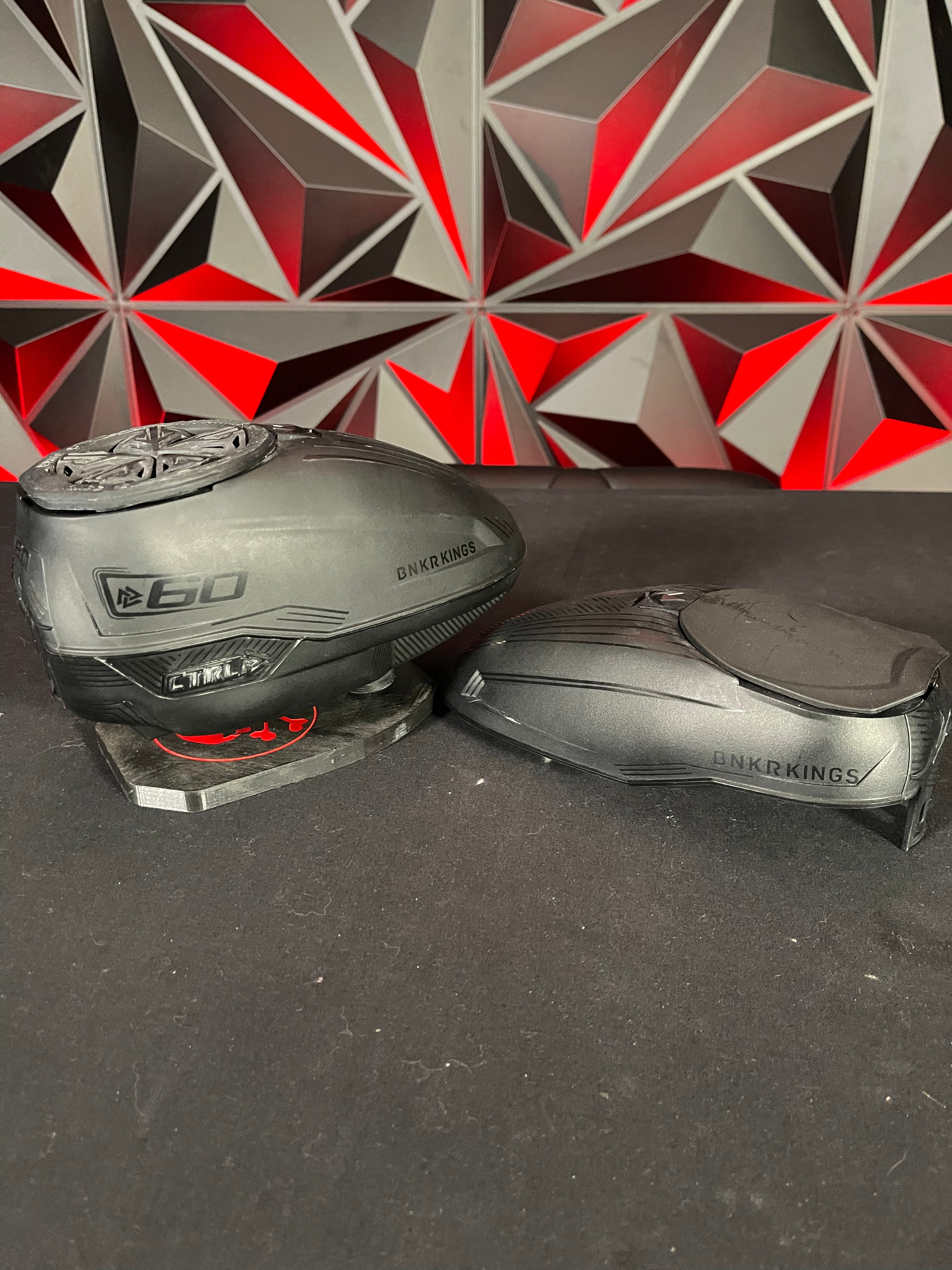 Used Bunker Kings CTRL Paintball Loader - Black w/ 60+ Top Shell and Regular Top Shell