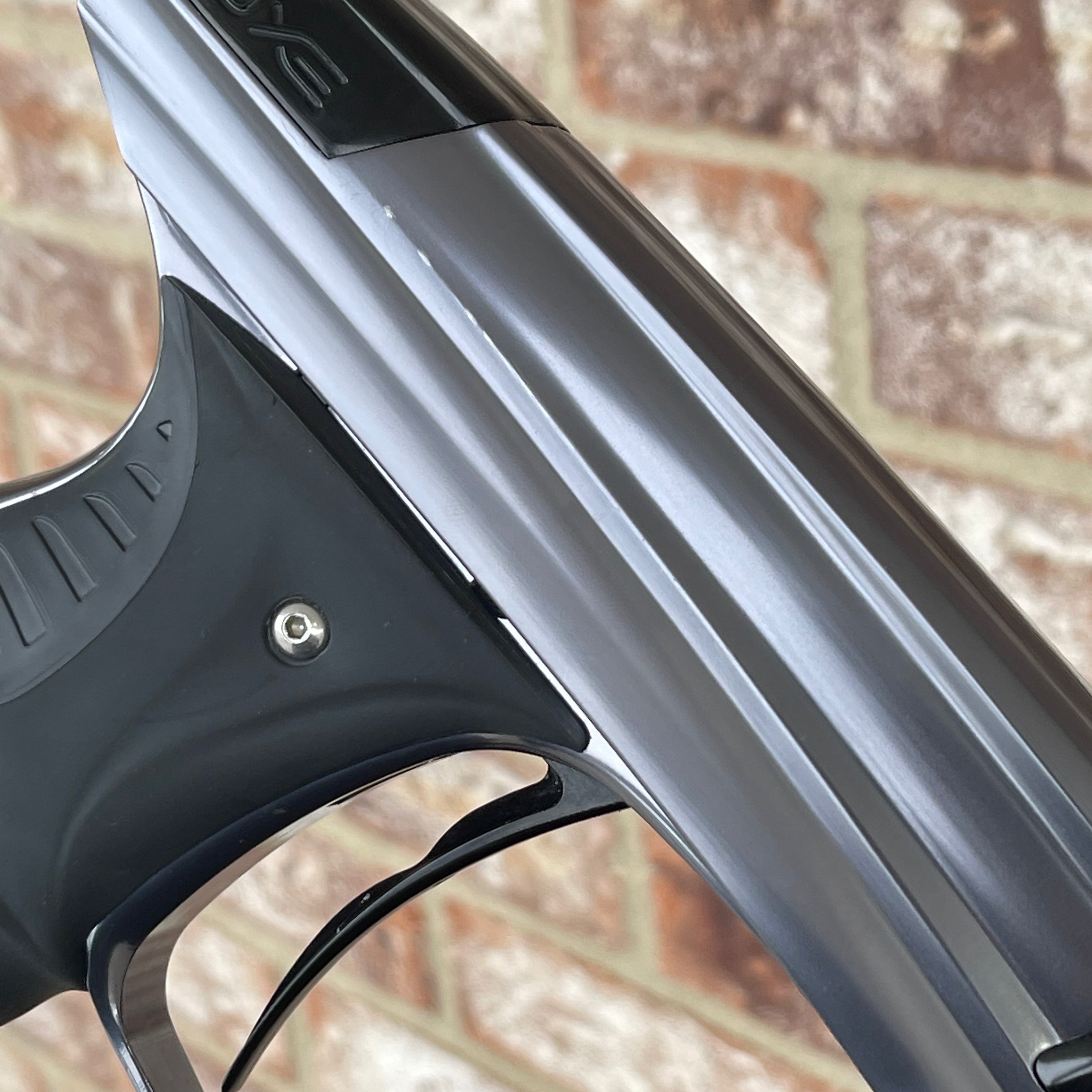 Used DLX Luxe X Paintball Gun - Dust Pewter/Polished Black w/ HK Army Exo 2.0 Case