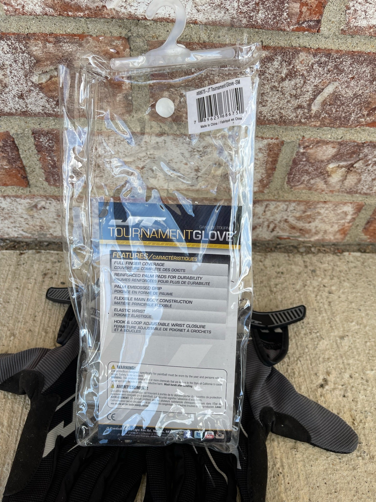 Used JT Tournament Paintball Glove - Black/Grey - Small