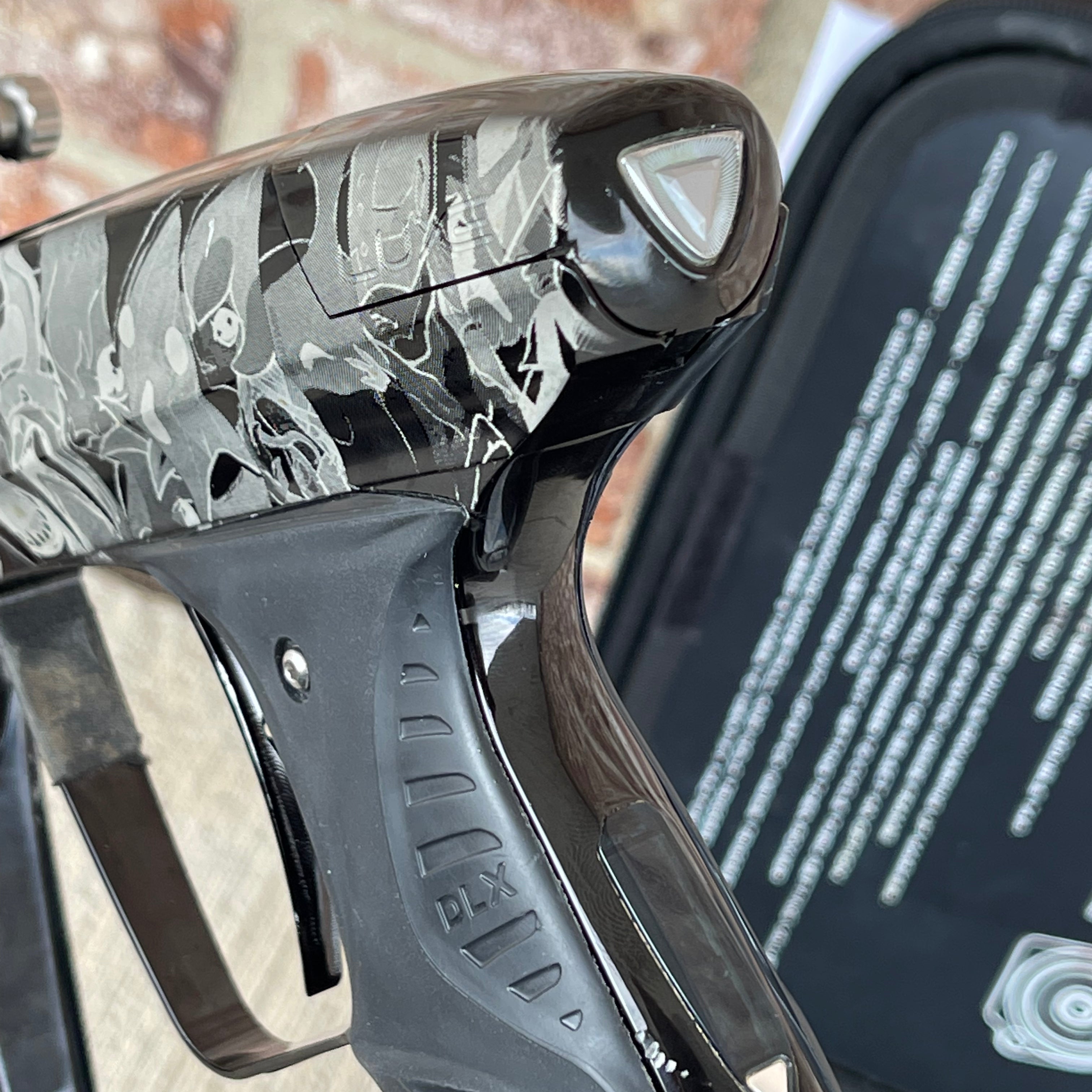 Used DLX Luxe Ice Paintball Gun - Black w/ Laser Engraving