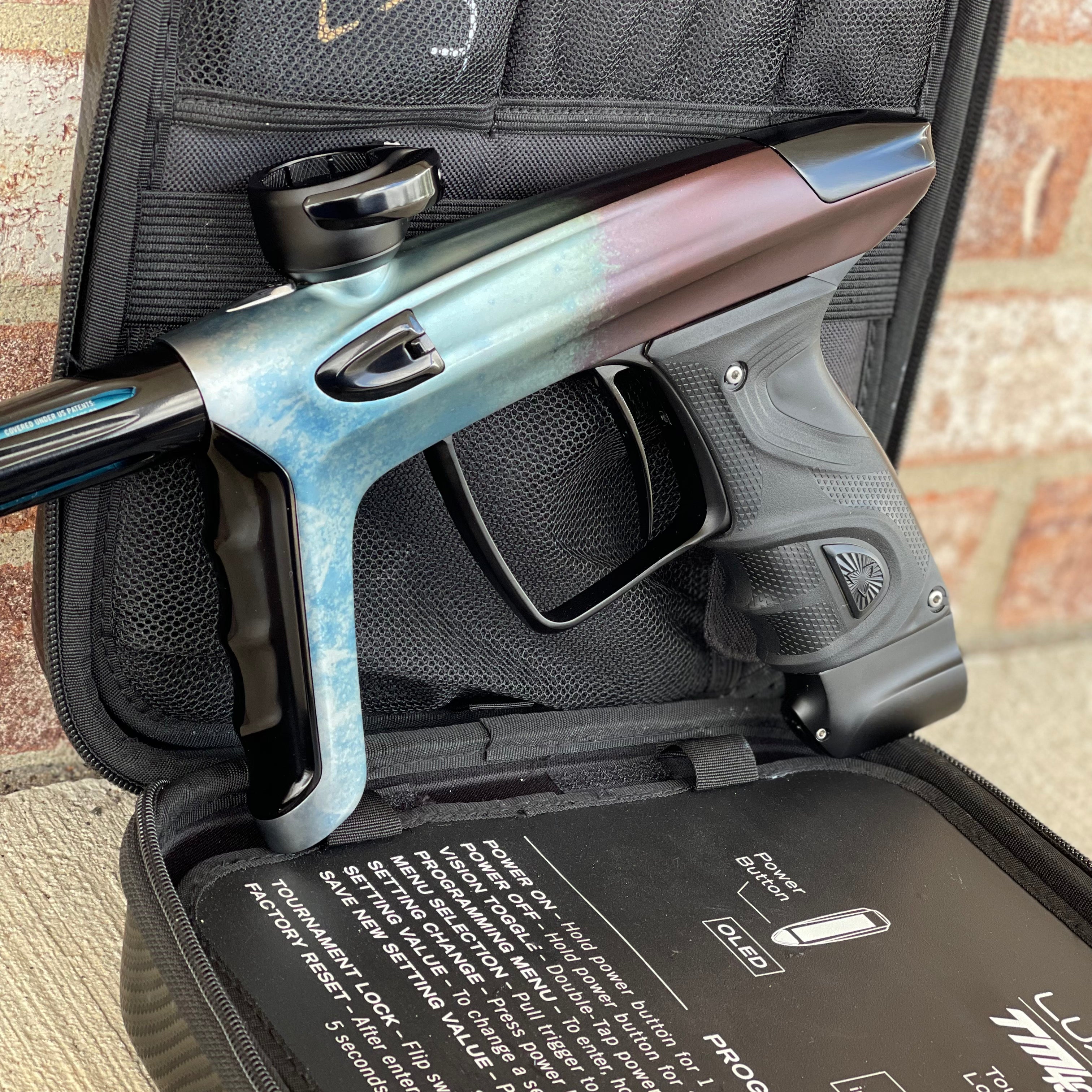 Used DLX Luxe TM40 Paintball Gun - Black Ice Fade