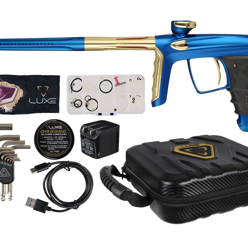 DLX Luxe TM40 Paintball Gun - Dust Blue/Polished Gold
