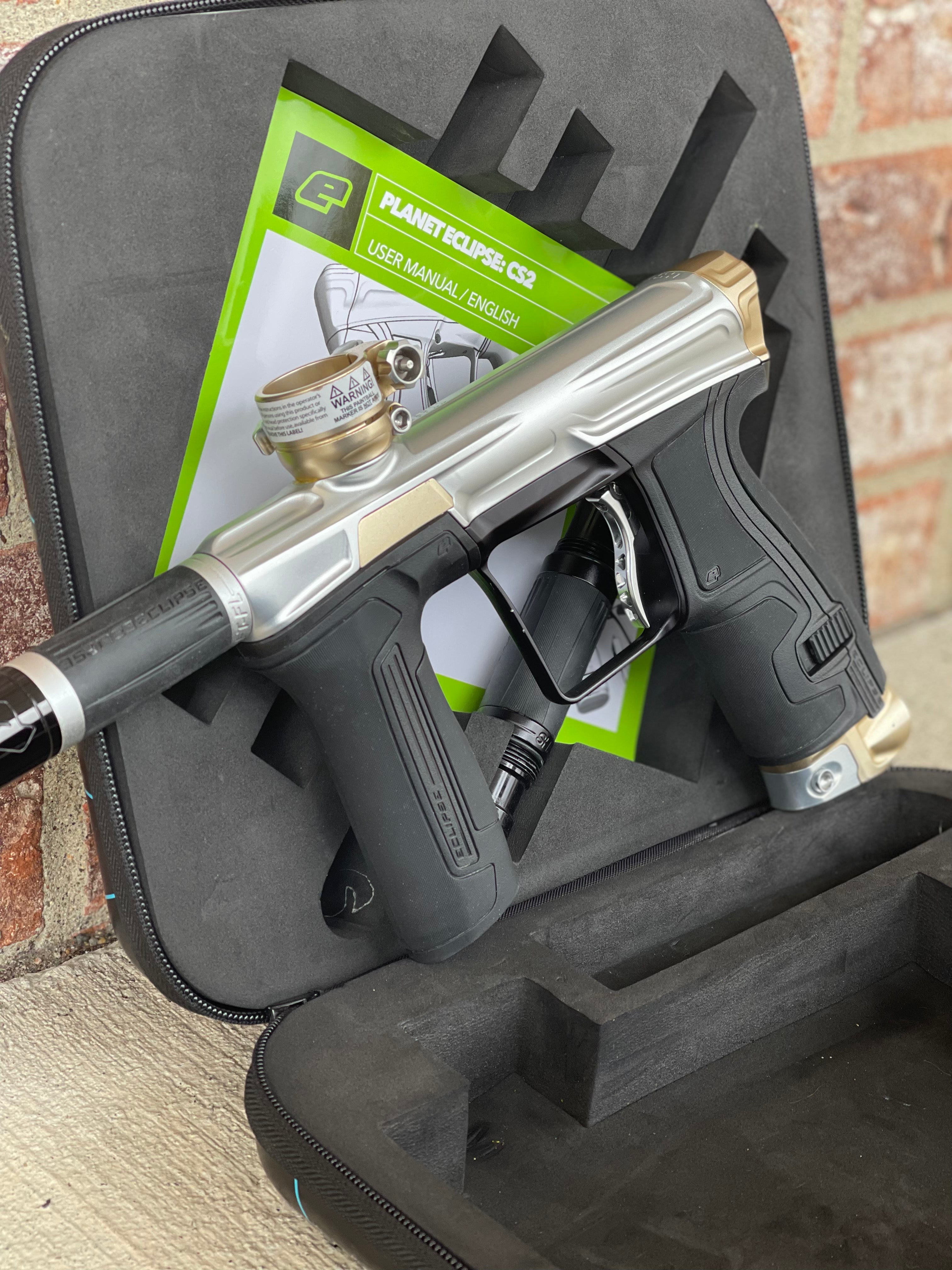 Used Planet Eclipse CS2 Paintball Gun - Inca 2 w/ Black Frame and Silver Scythe Trigger