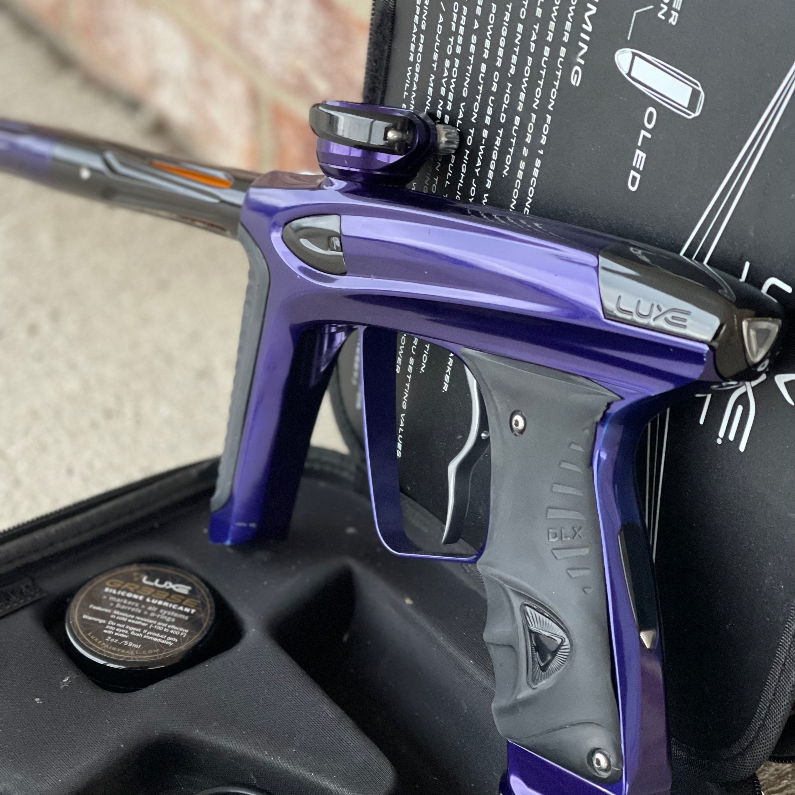 Used DLX Luxe Ice Paintball Gun - Purple / Black