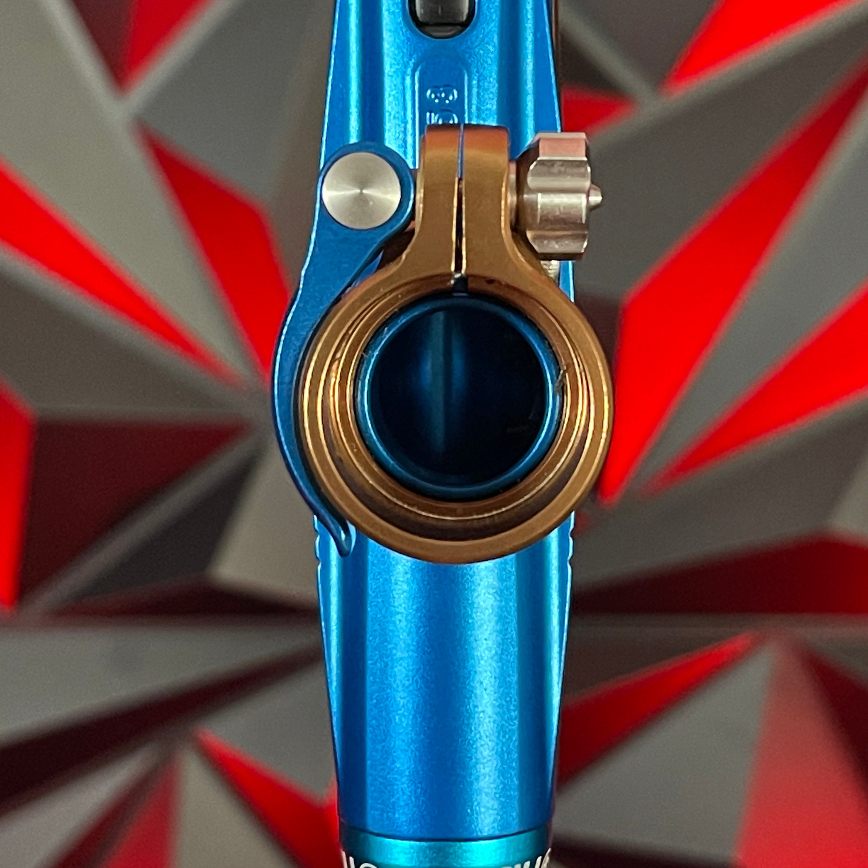 Used Planet Eclipse LV2 Paintball Gun - Blue/Bronze w/ Silencio Power Grip Back *Houston Heat Signed Case*